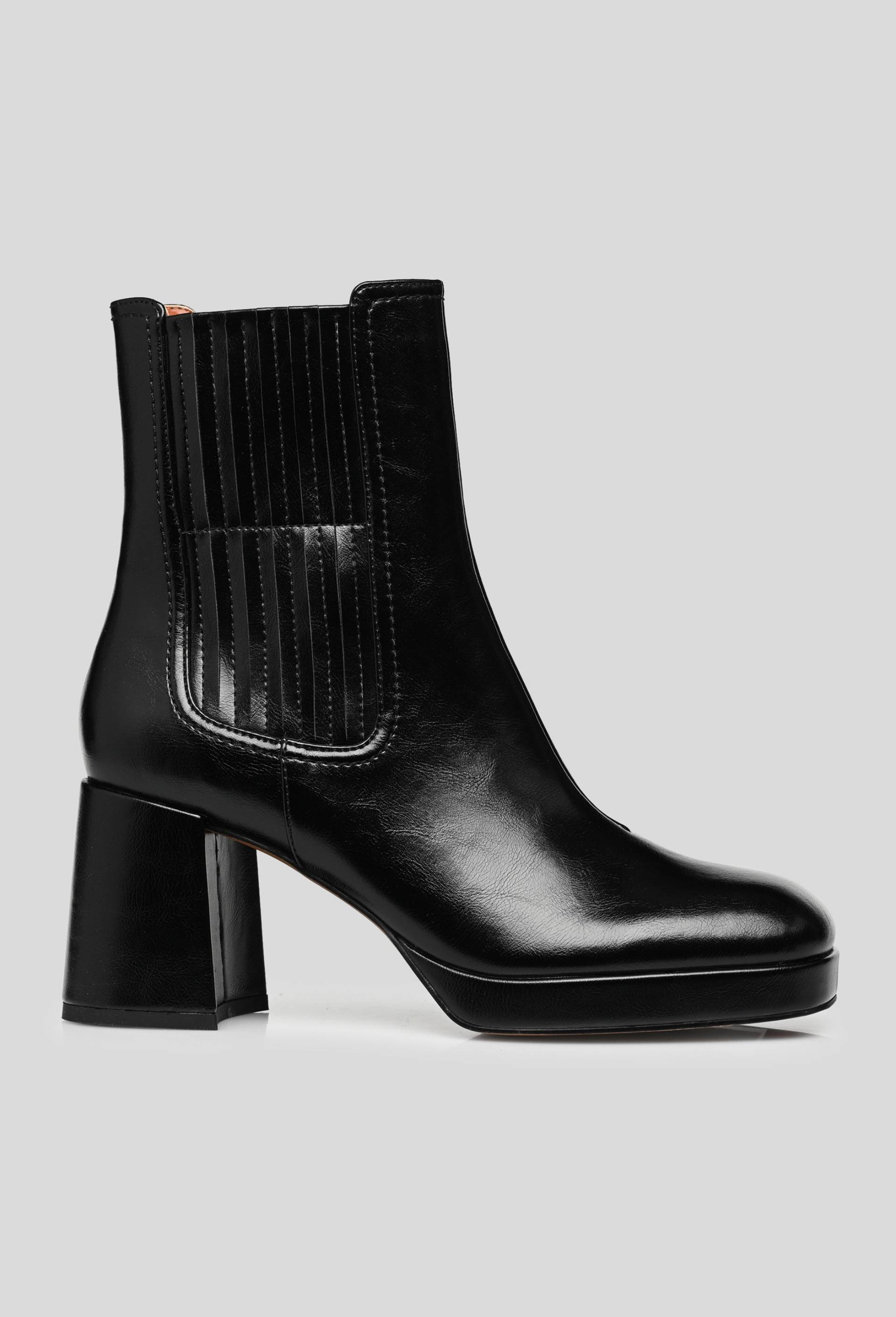 Bottines plateforme à talon, Noir, large image number 0