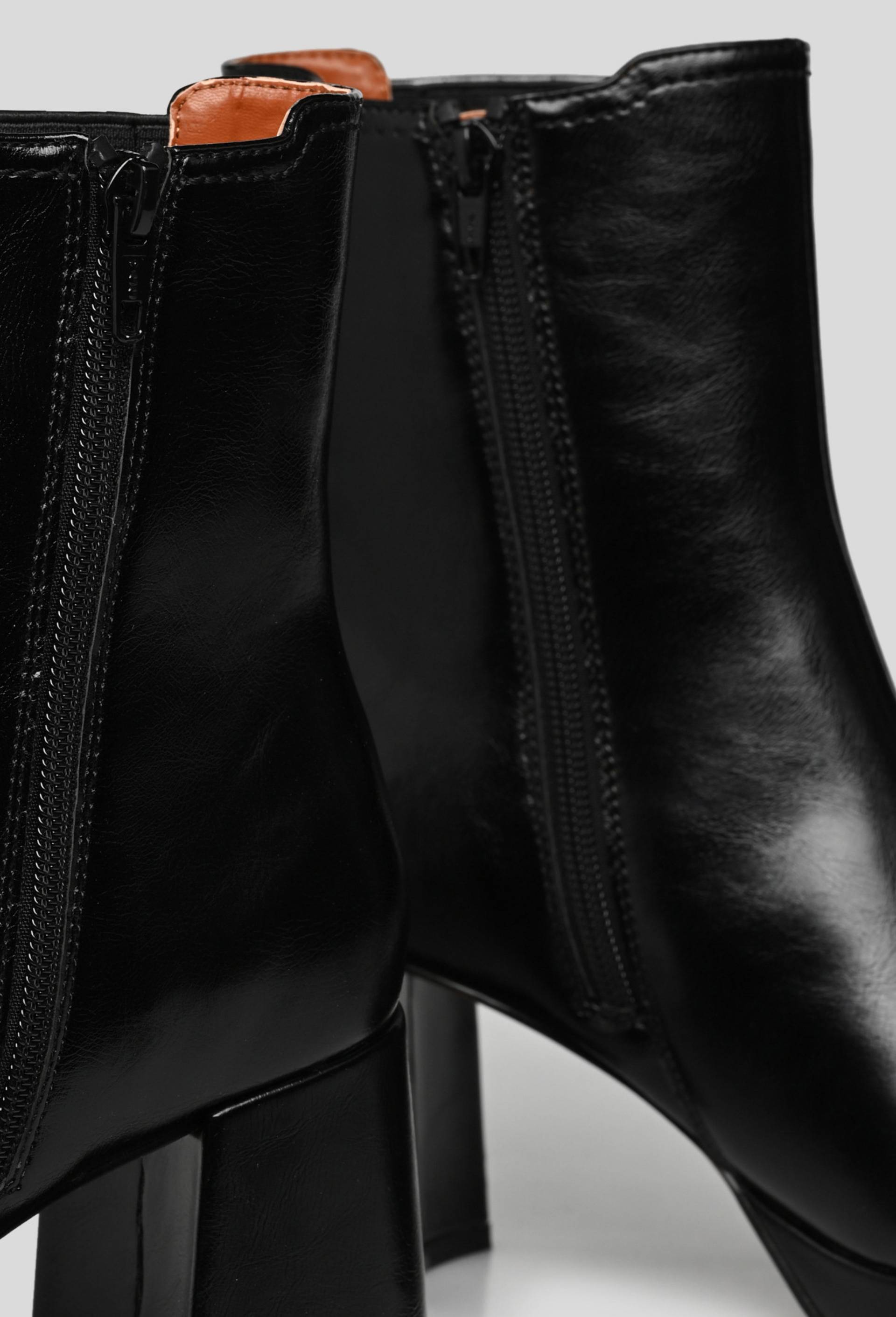 Bottines plateforme à talon, Noir, large image number 2