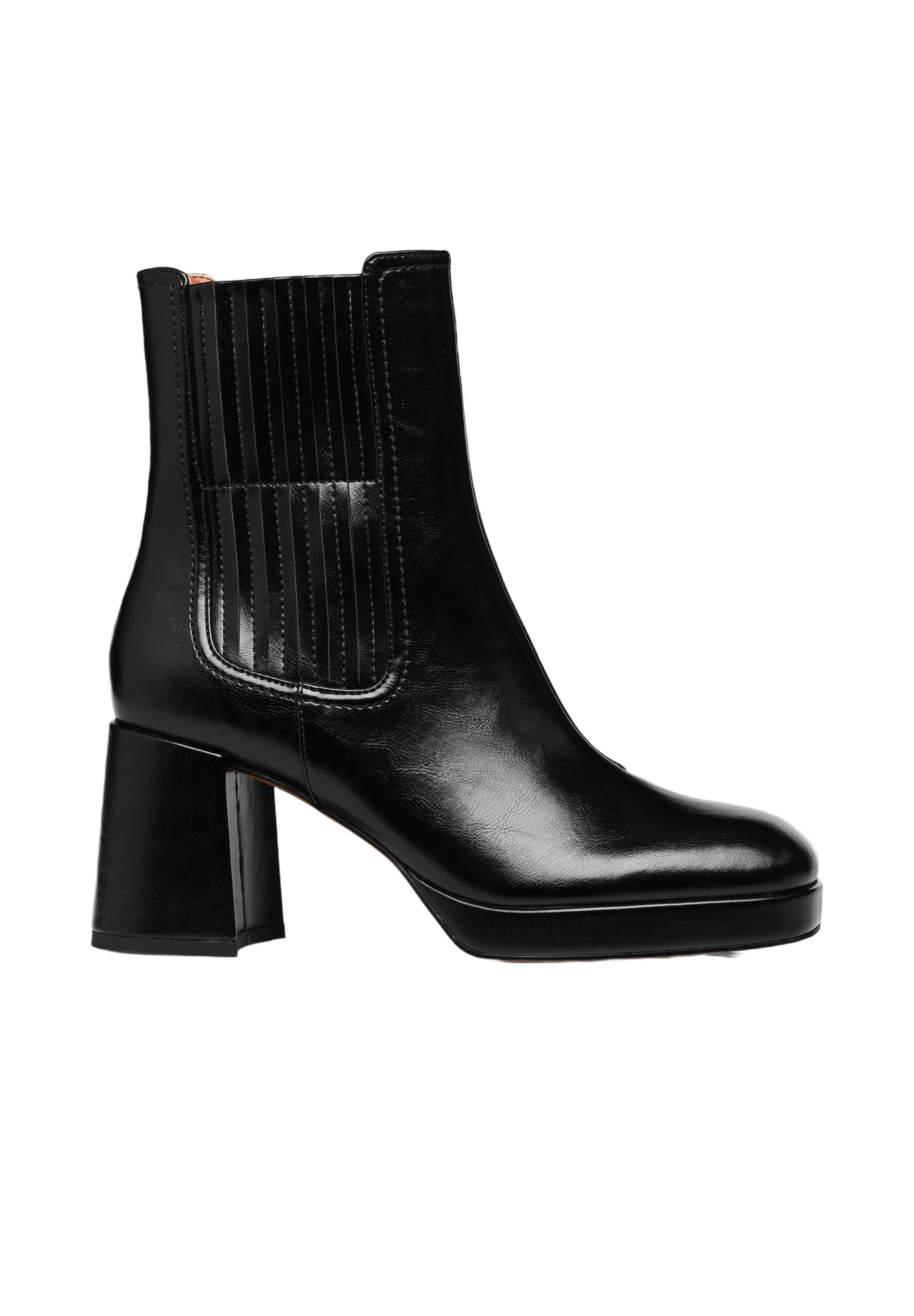 Bottines plateforme à talon, Noir, large image number 3.0