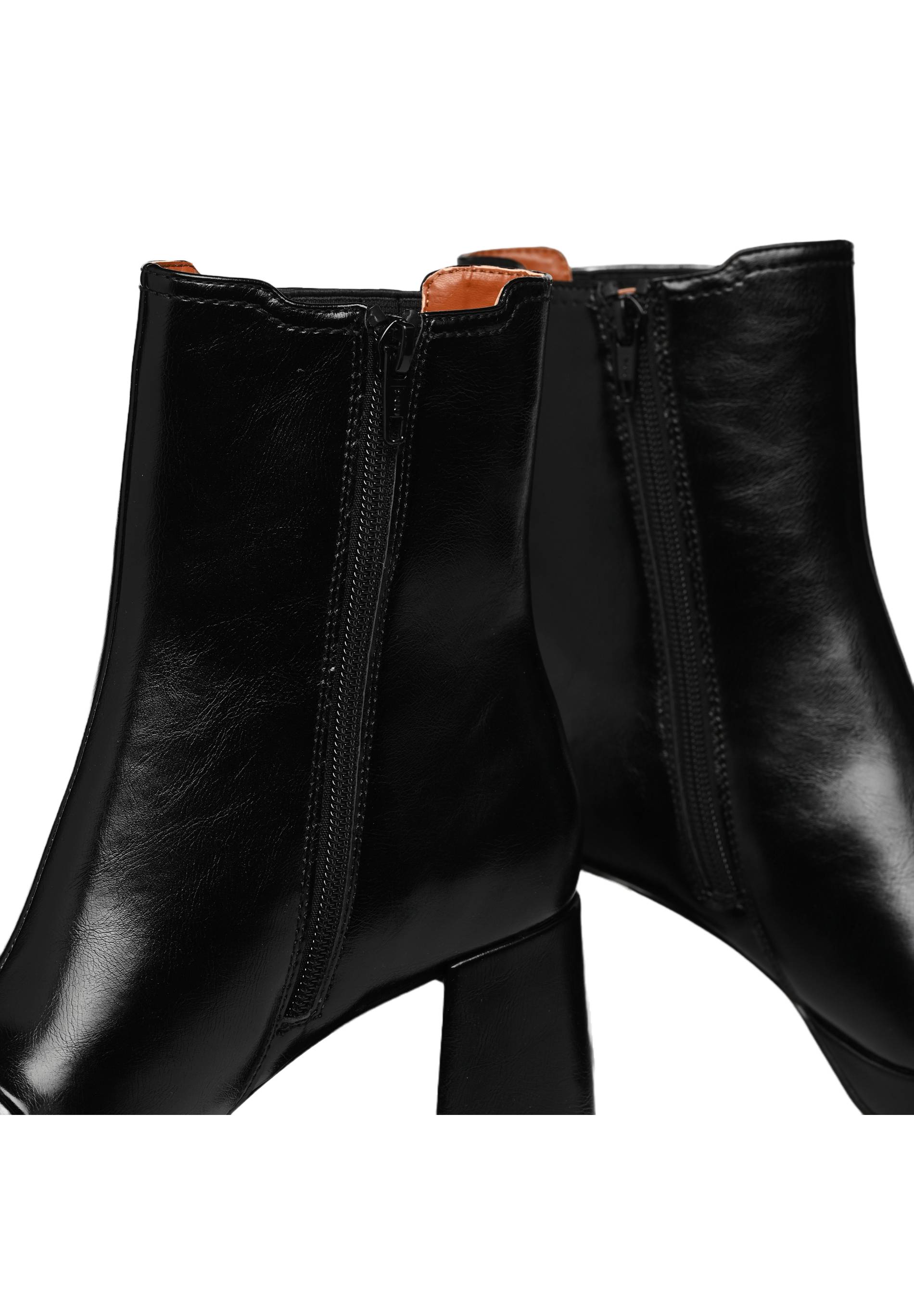 Bottines plateforme à talon, Noir, large image number 5
