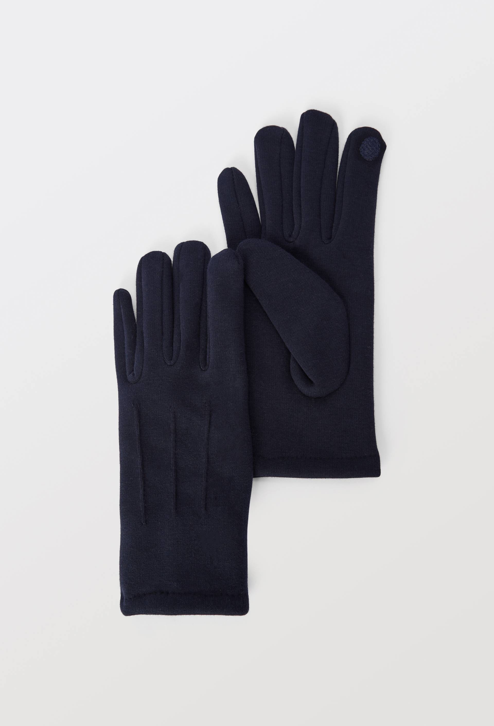 Gants tactiles en jersey, Bleu fonc&eacute;, large image number 0