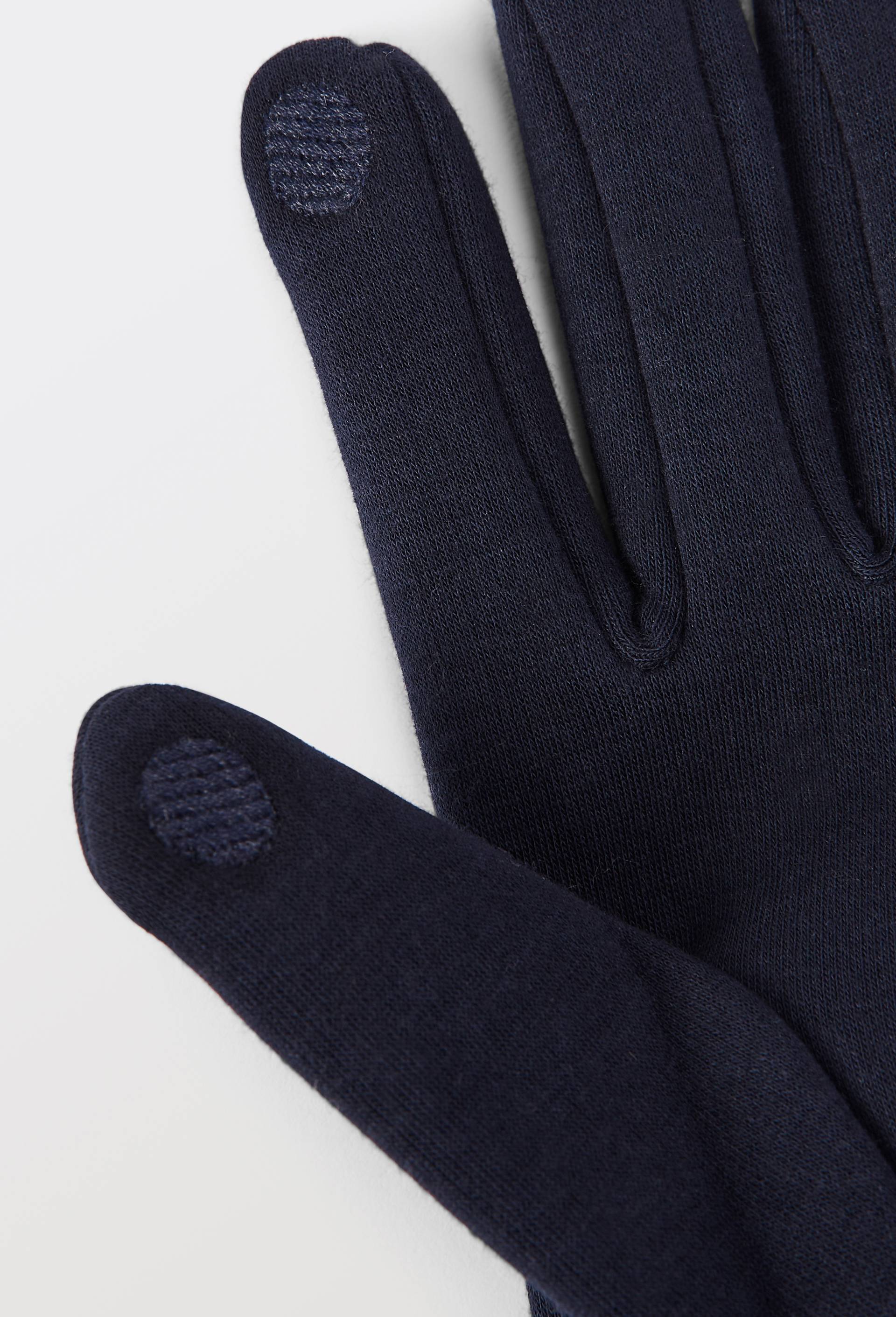 Gants tactiles en jersey, Bleu fonc&eacute;, large image number 1.0