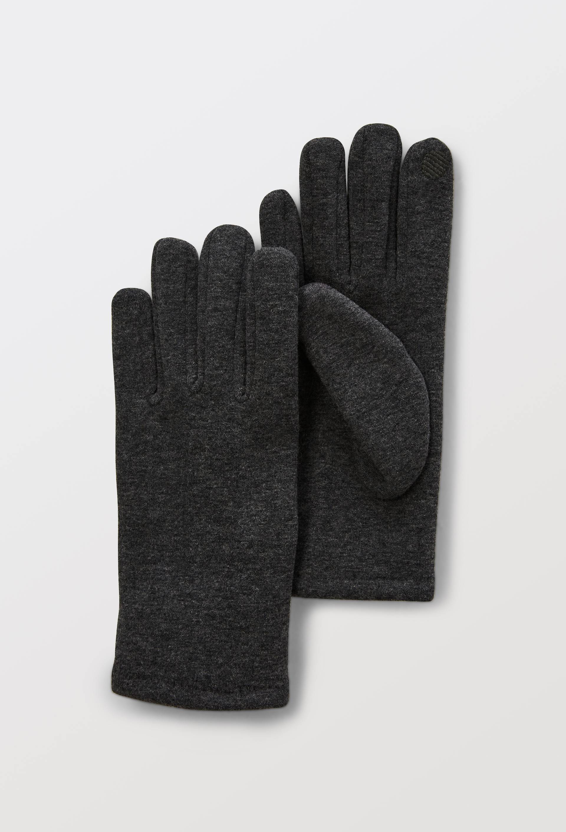 Gants tactiles en jersey, Gris fonc&eacute;, swatch image