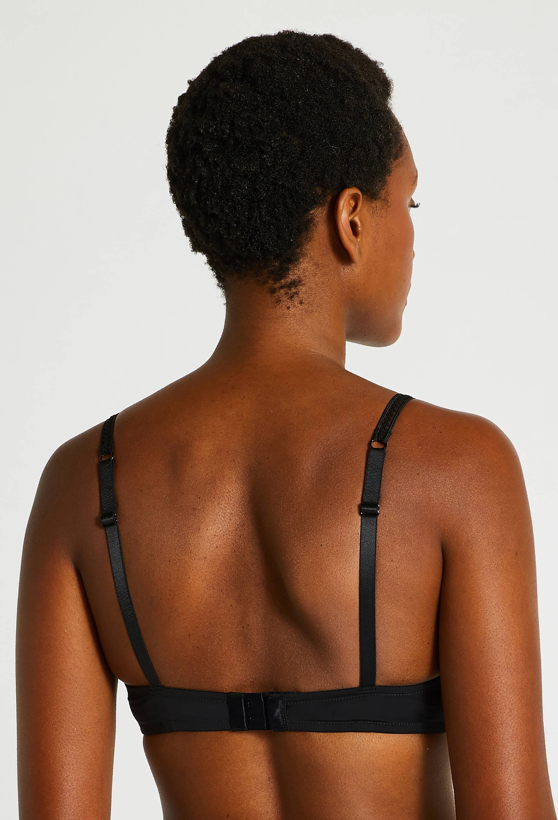 Soutien-gorge corbeille paddé IRIS en microfibre, Noir, large image number 1.0