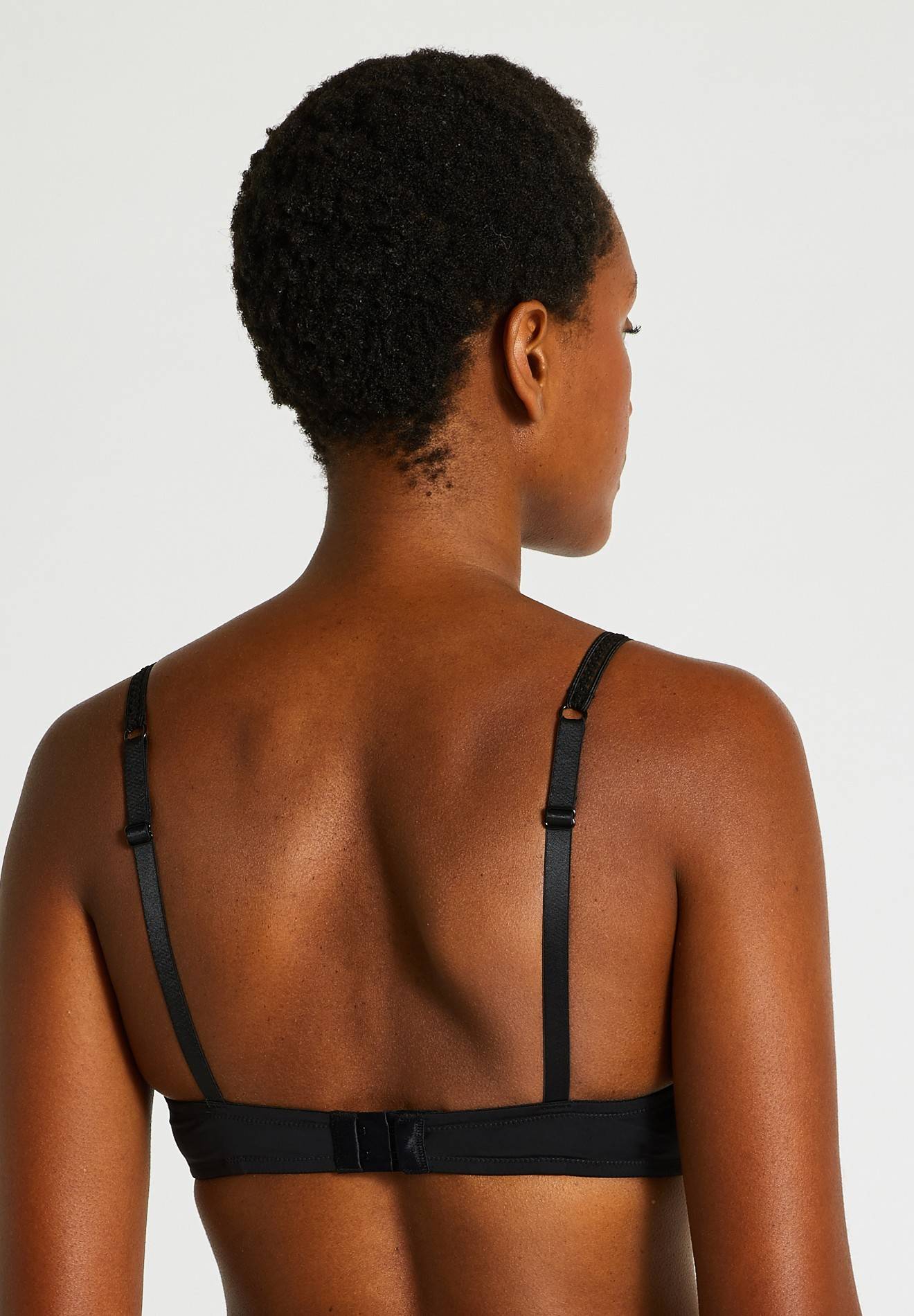 Soutien-gorge corbeille paddé IRIS en microfibre, Noir, large image number 4.0