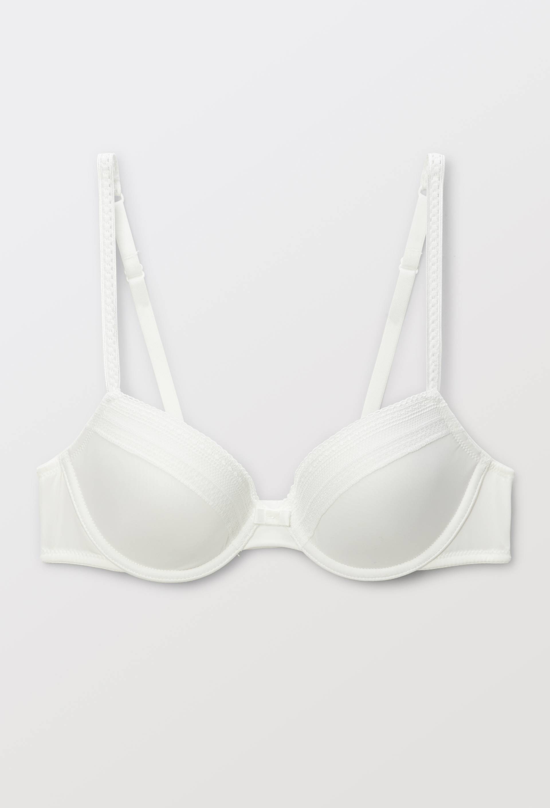 Soutien-gorge corbeille padd&eacute; IRIS en microfibre, Ecru, large image number 2