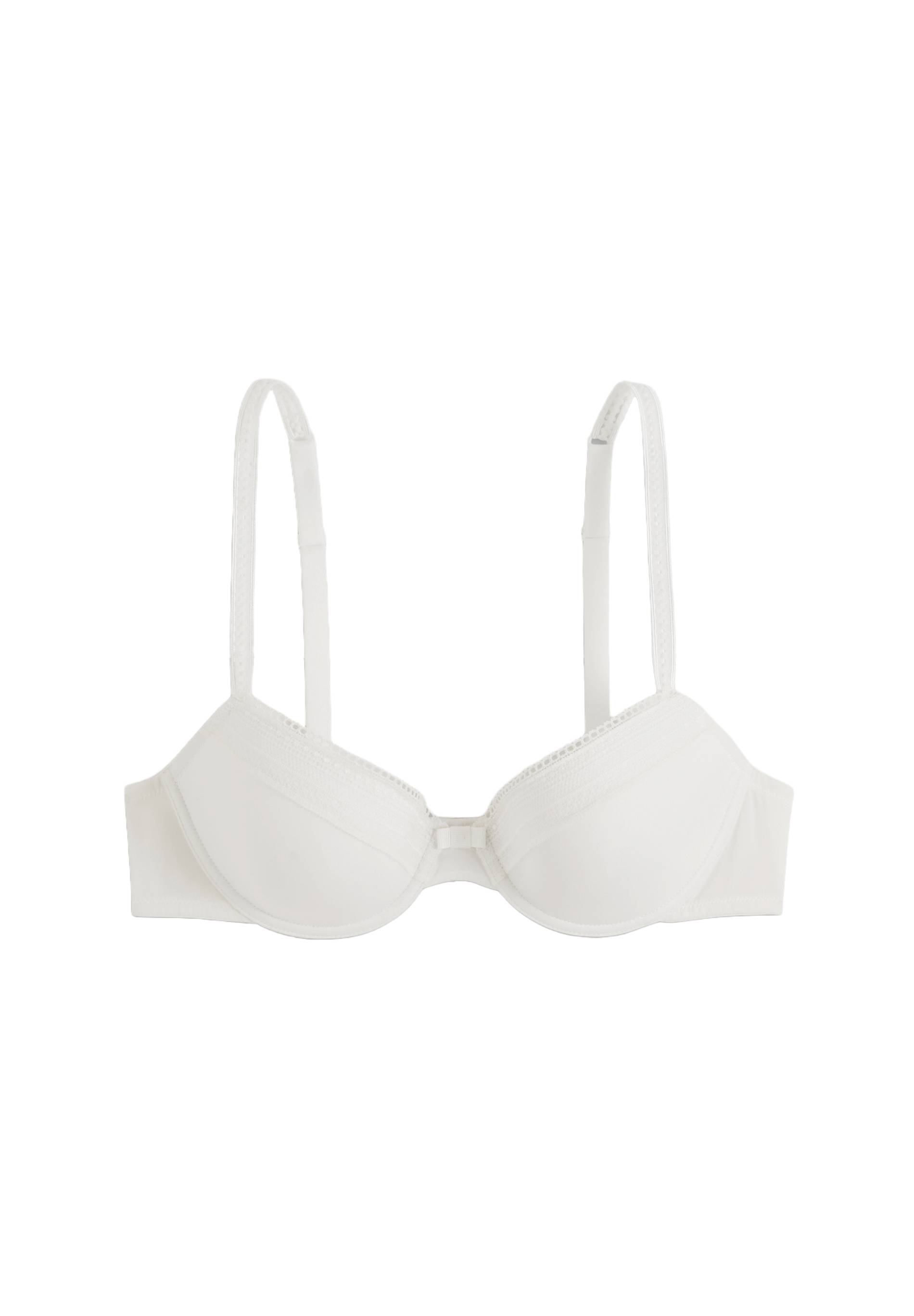 Soutien-gorge corbeille padd&eacute; IRIS en microfibre, Ecru, large image number 3