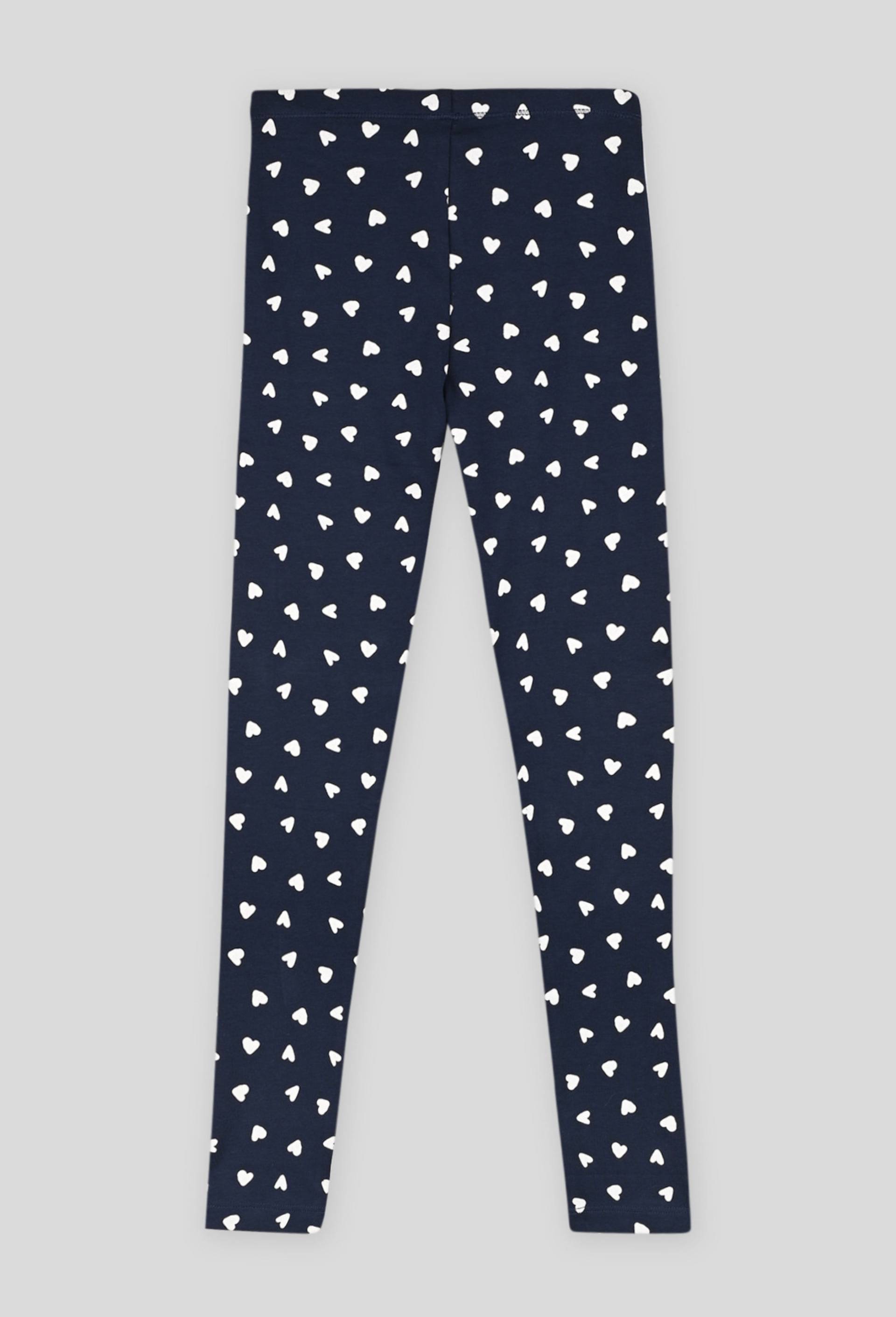 Legging imprimé contenant du coton BIO, certifié OEKO-TEX, Bleu foncé, large image number 1