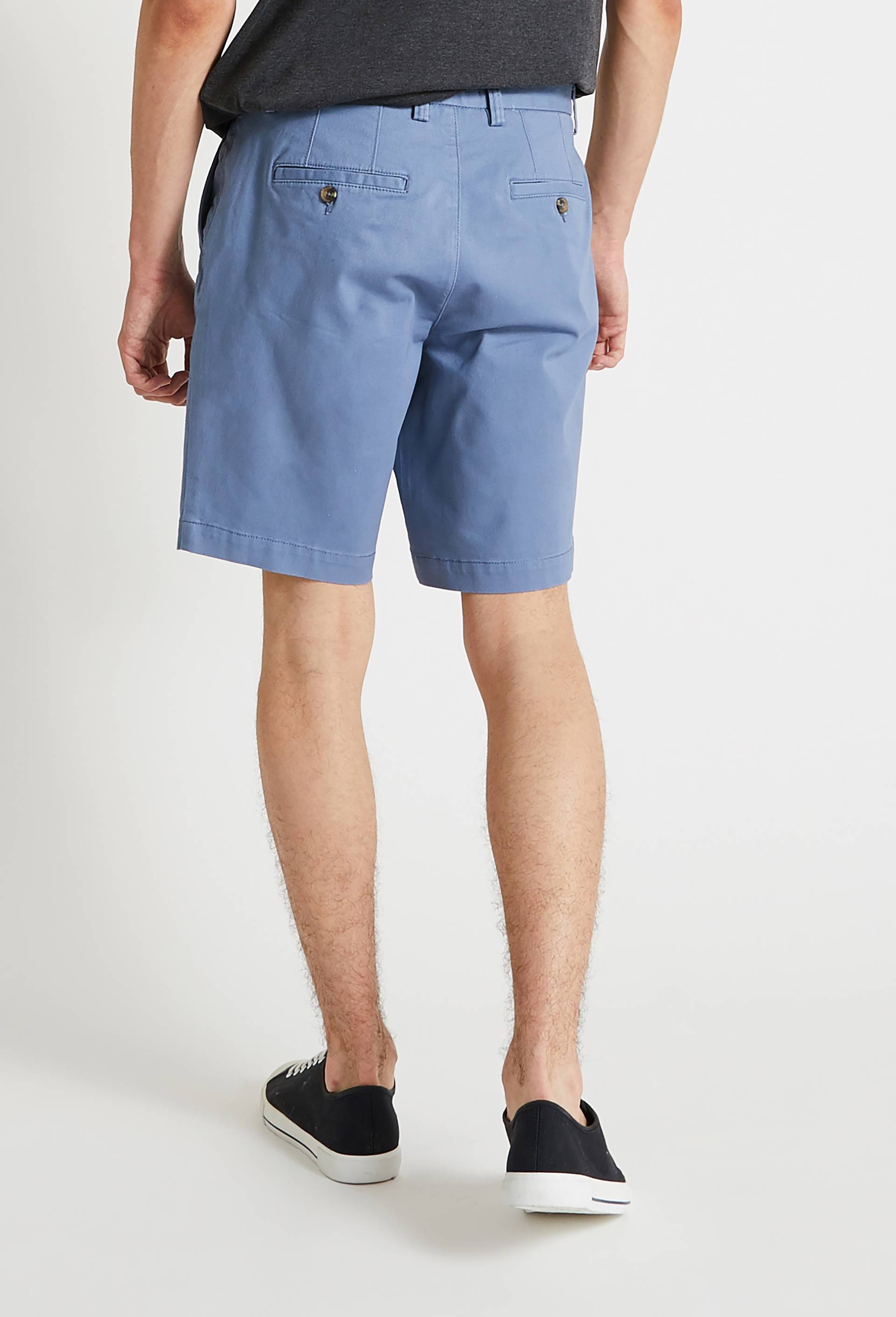 Bermuda straight en coton GOTS, Bleu, large image number 1