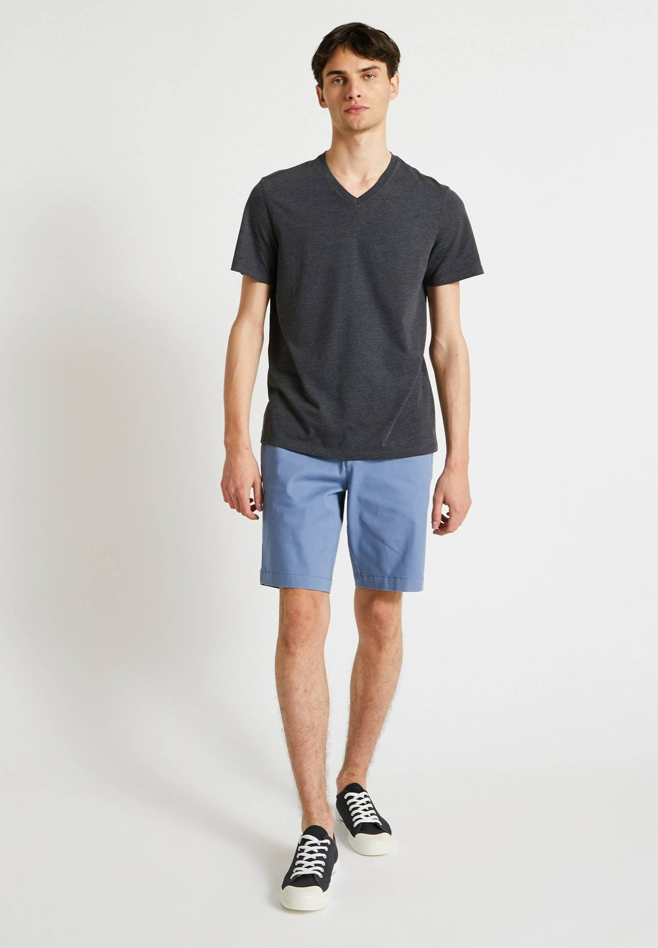 Bermuda straight en coton GOTS, Bleu, large image number 3
