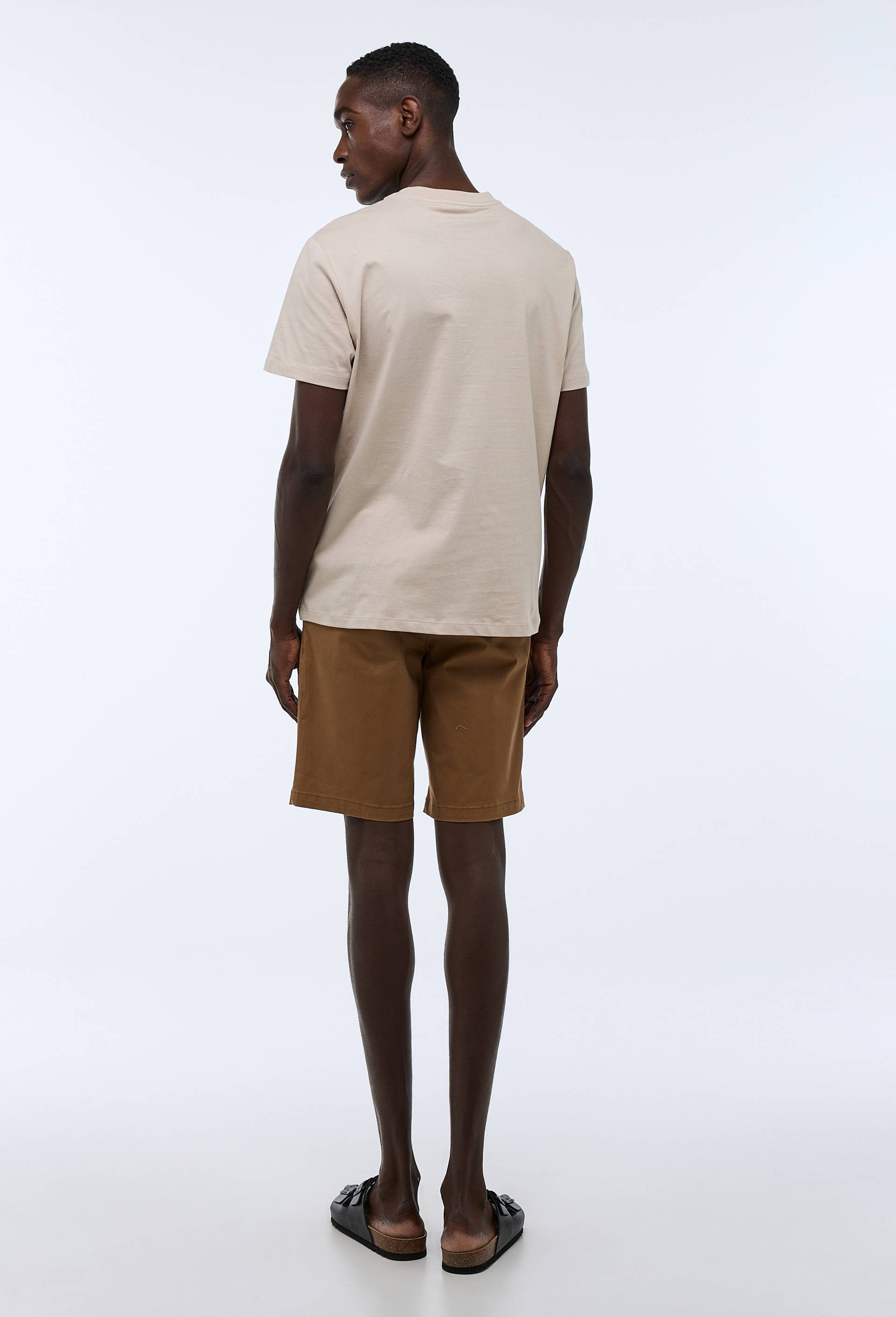 Bermuda straight en coton GOTS, Brun, large image number 1