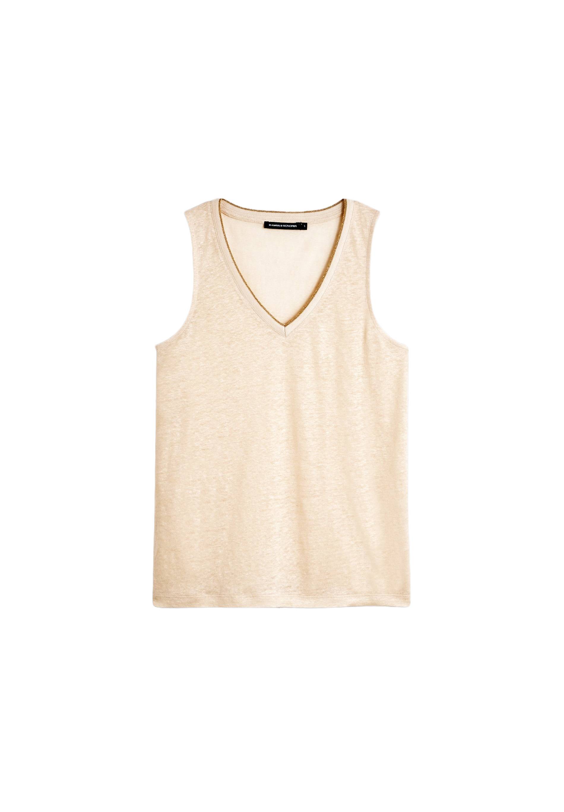 Debardeur en lin, Beige clair, large image number 5