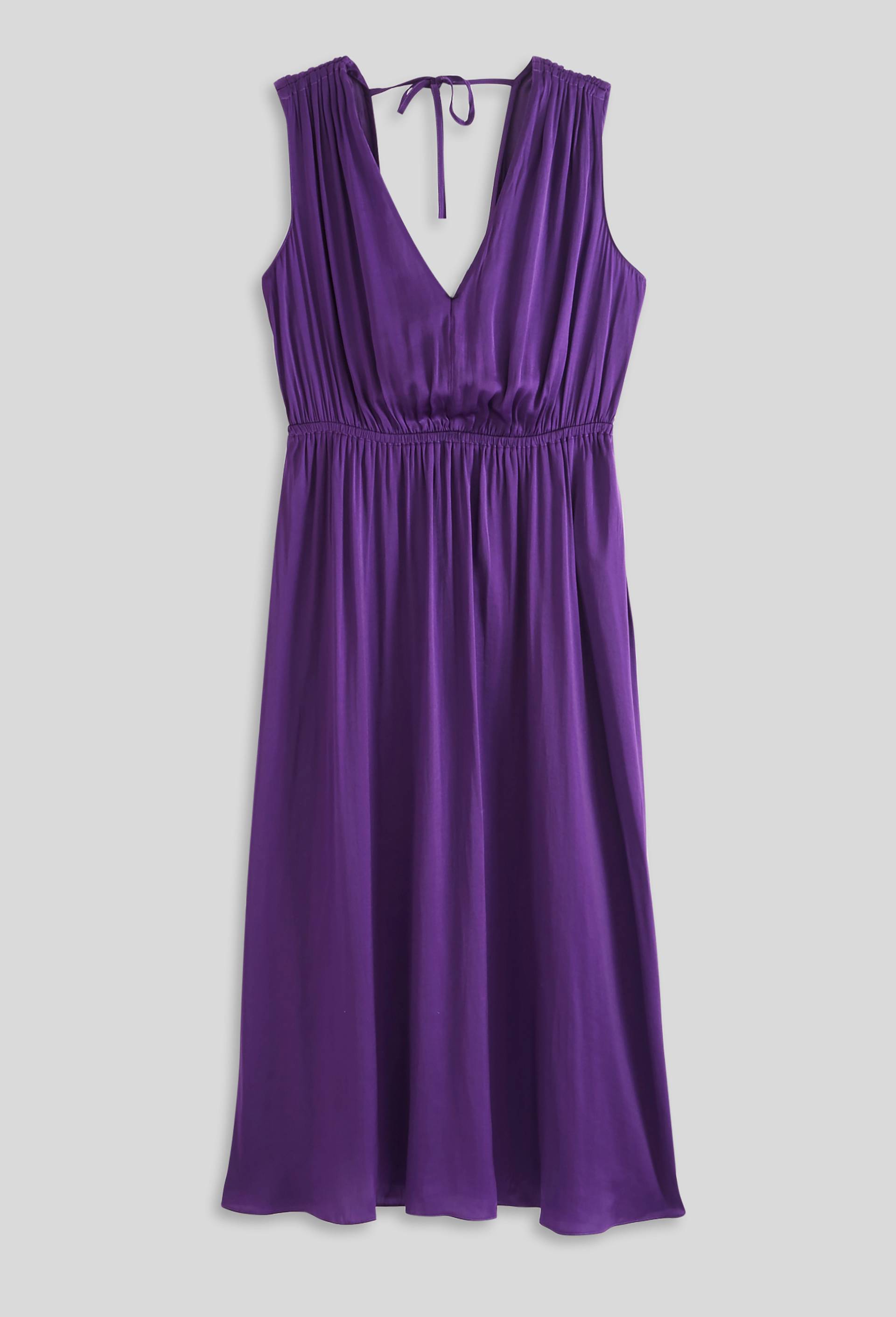Robe fluide sans manche unie, Violet, large image number 2.0