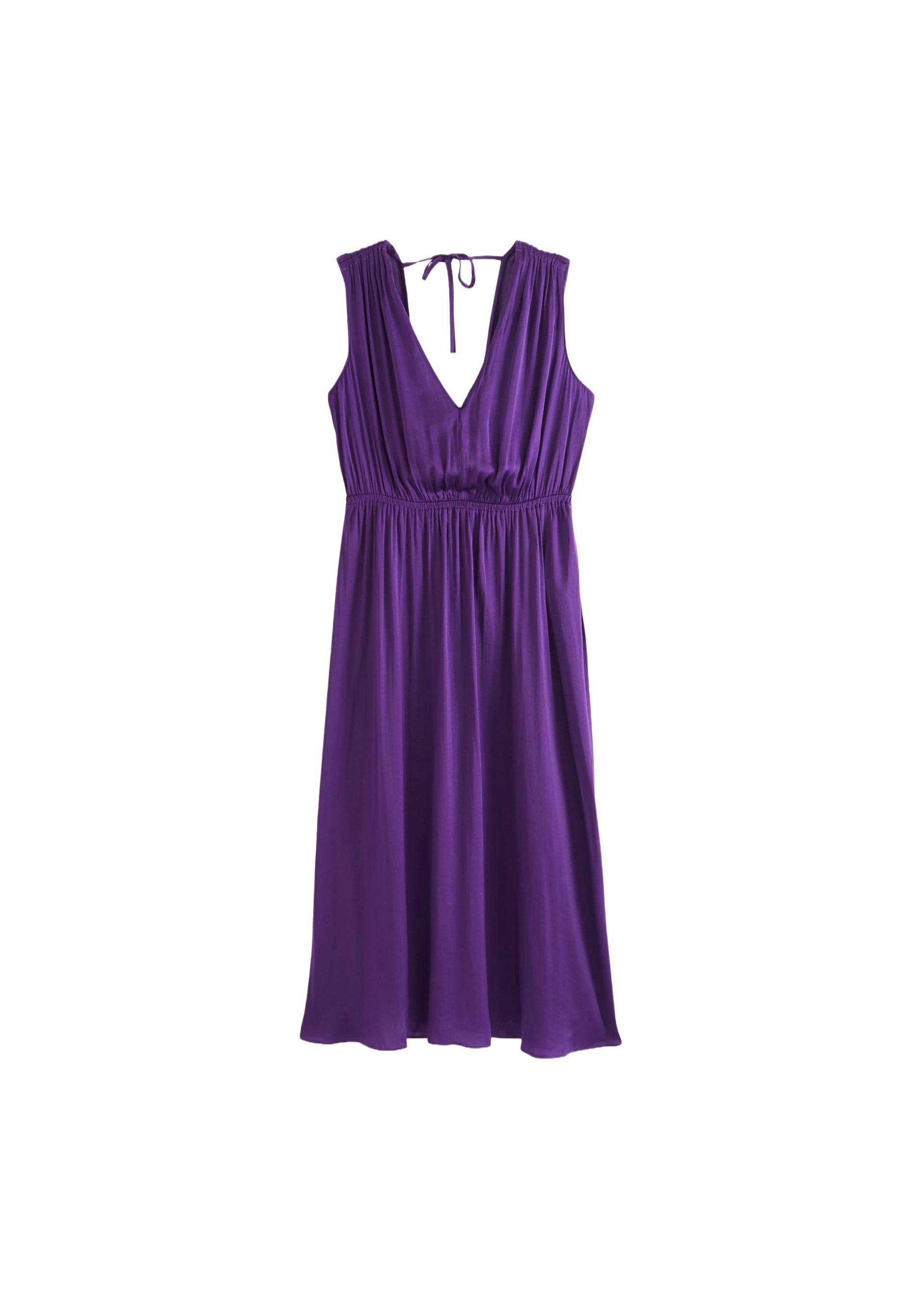 Robe fluide sans manche unie, Violet, large image number 5.0