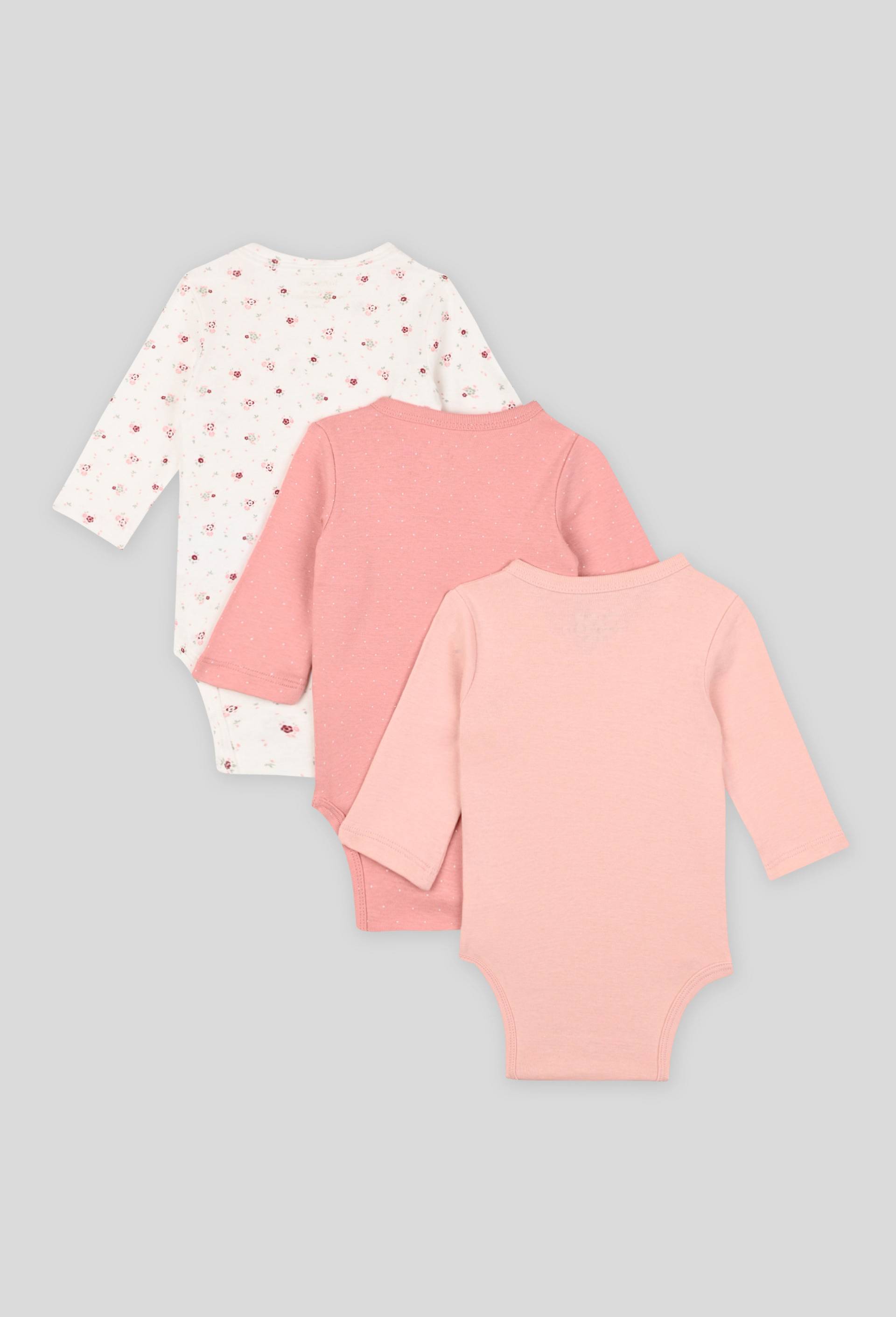 Lot de 3 bodies crois{s manches longues, Rose clair, large image number 1.0