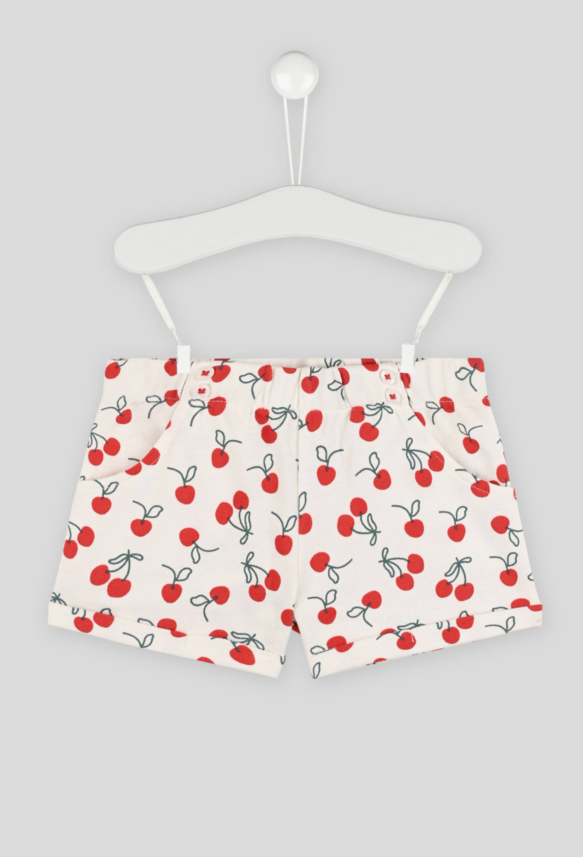 Short imprimé certifié Oekotex, Rouge, large image number 0
