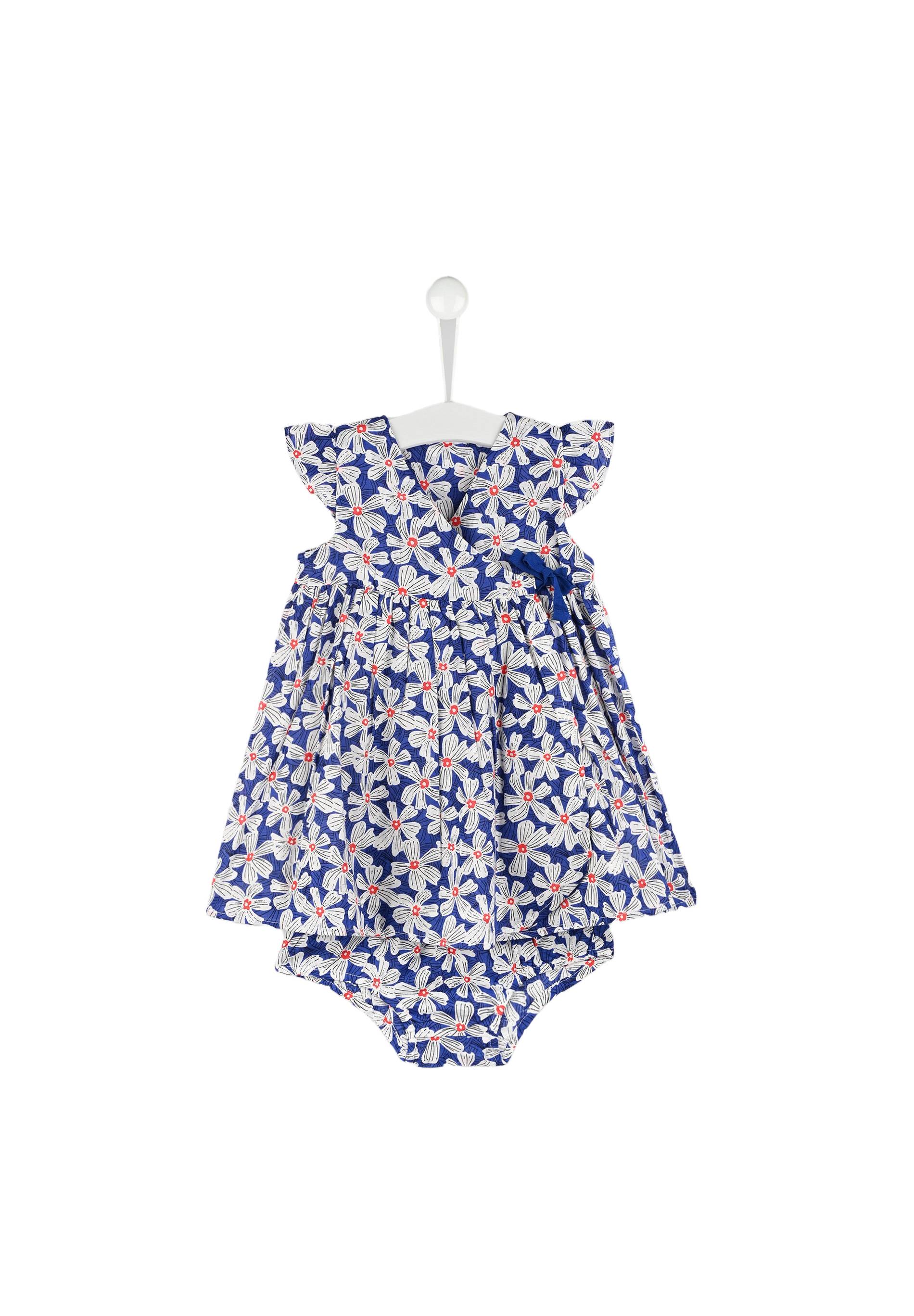Robe cache coeur imprimé en coton BIO certifiée Oekotex, Bleu, large image number 3