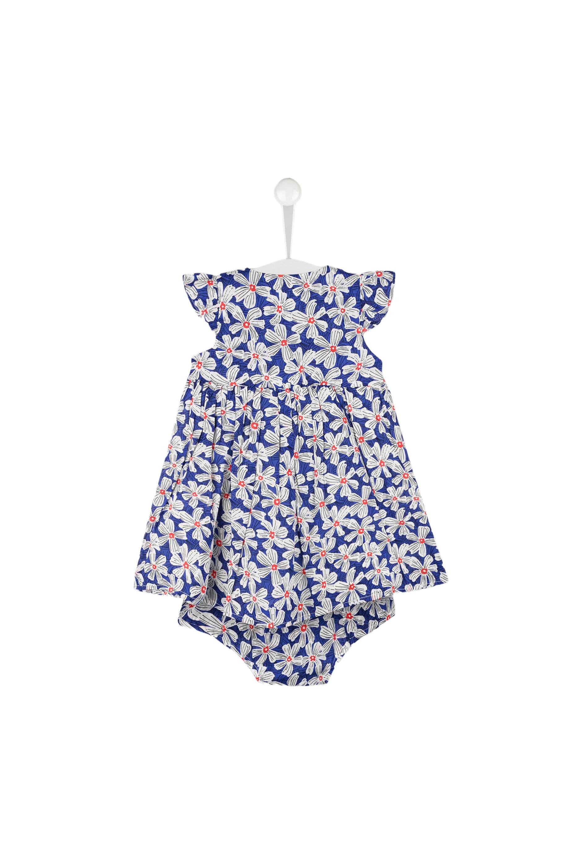 Robe cache coeur imprimé en coton BIO certifiée Oekotex, Bleu, large image number 4.0