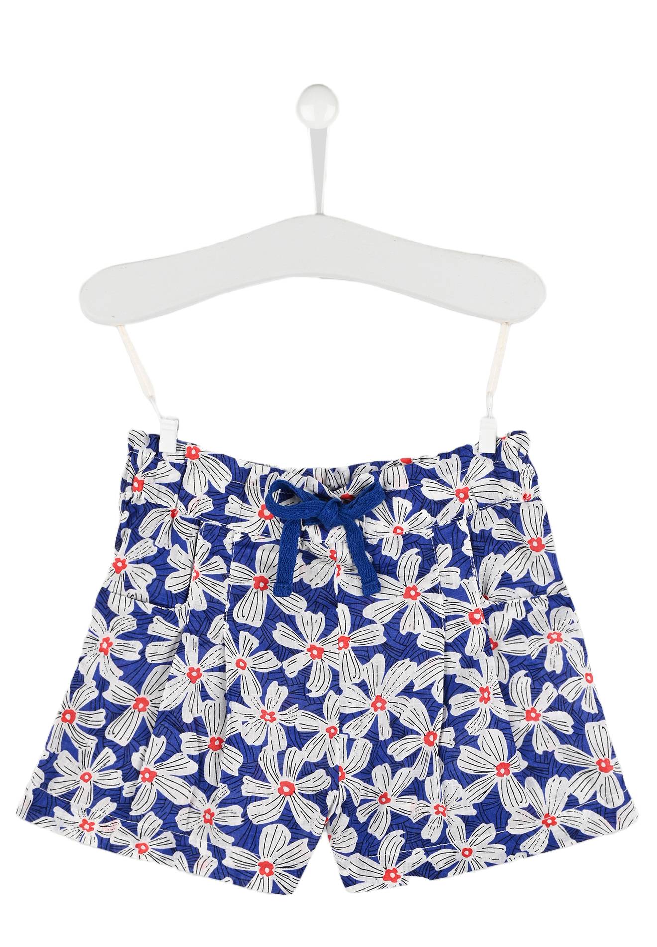 Short imprimé en coton BIO certifié Oekotex, Bleu, large image number 3.0