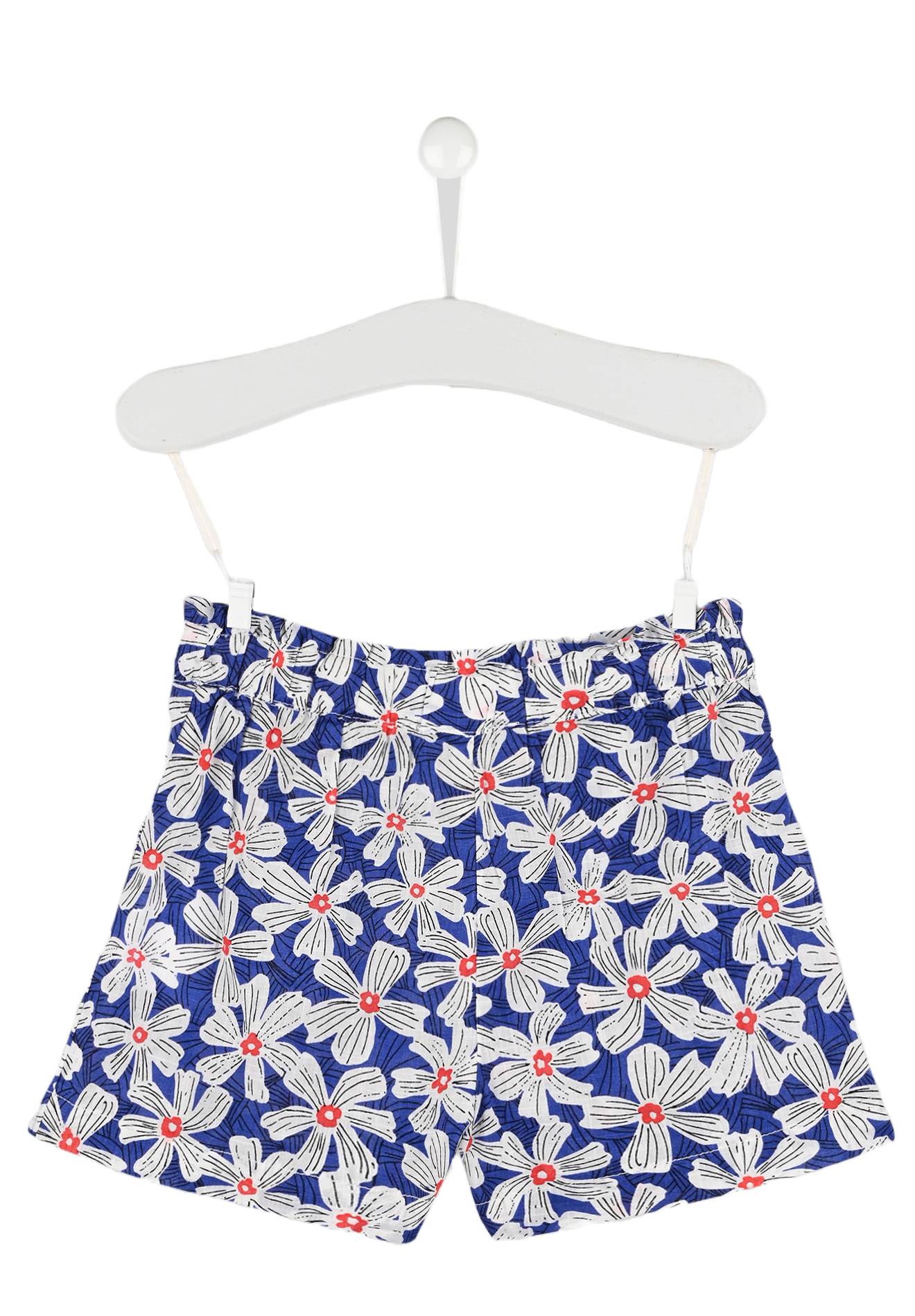 Short imprimé en coton BIO certifié Oekotex, Bleu, large image number 4