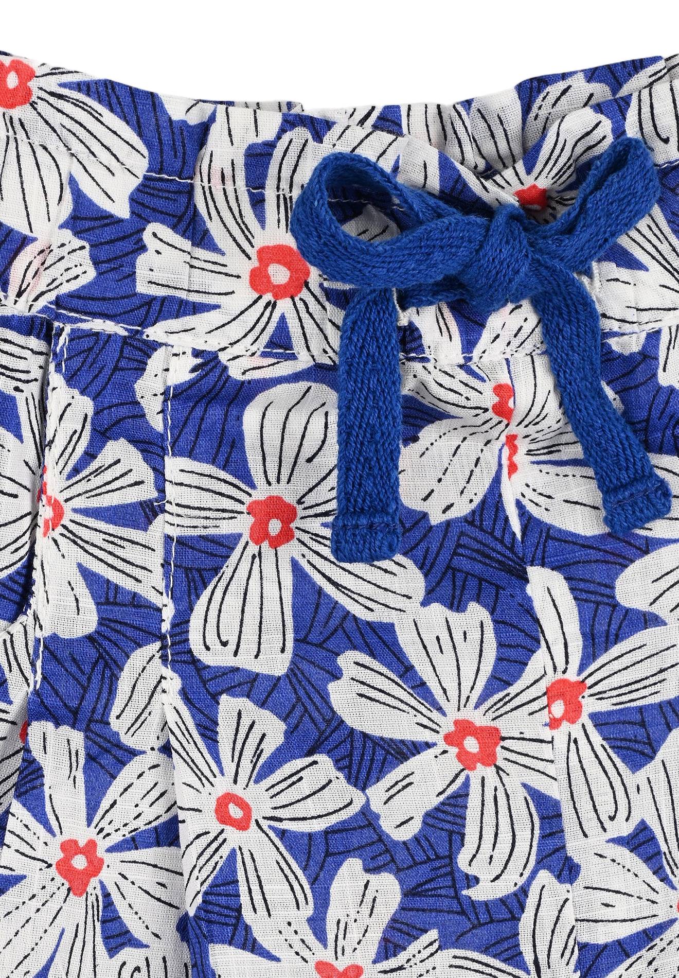 Short imprimé en coton BIO certifié Oekotex, Bleu, large image number 5.0