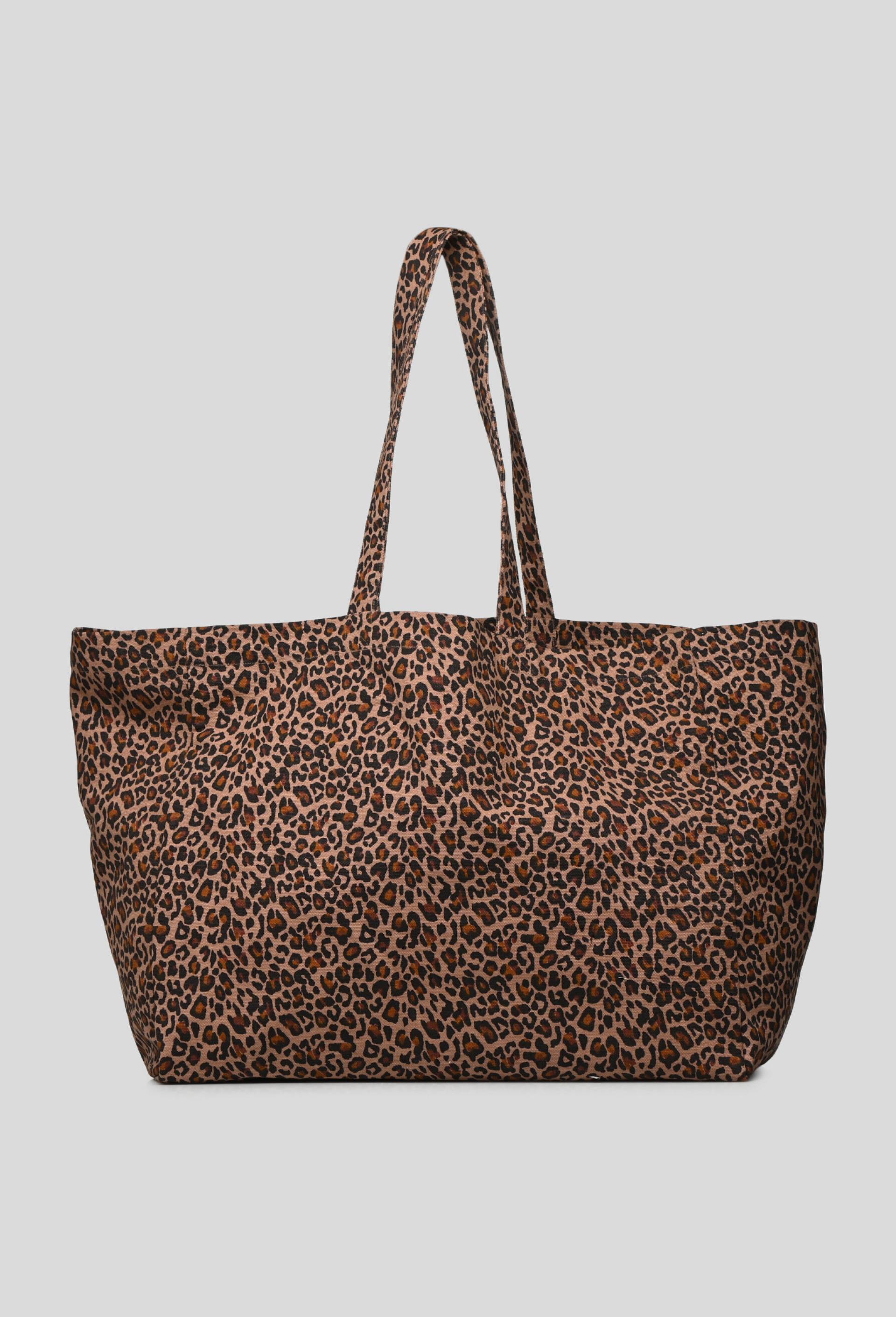 Tote bag imprim&eacute; L&eacute;opard, Beige, large image number 0.0