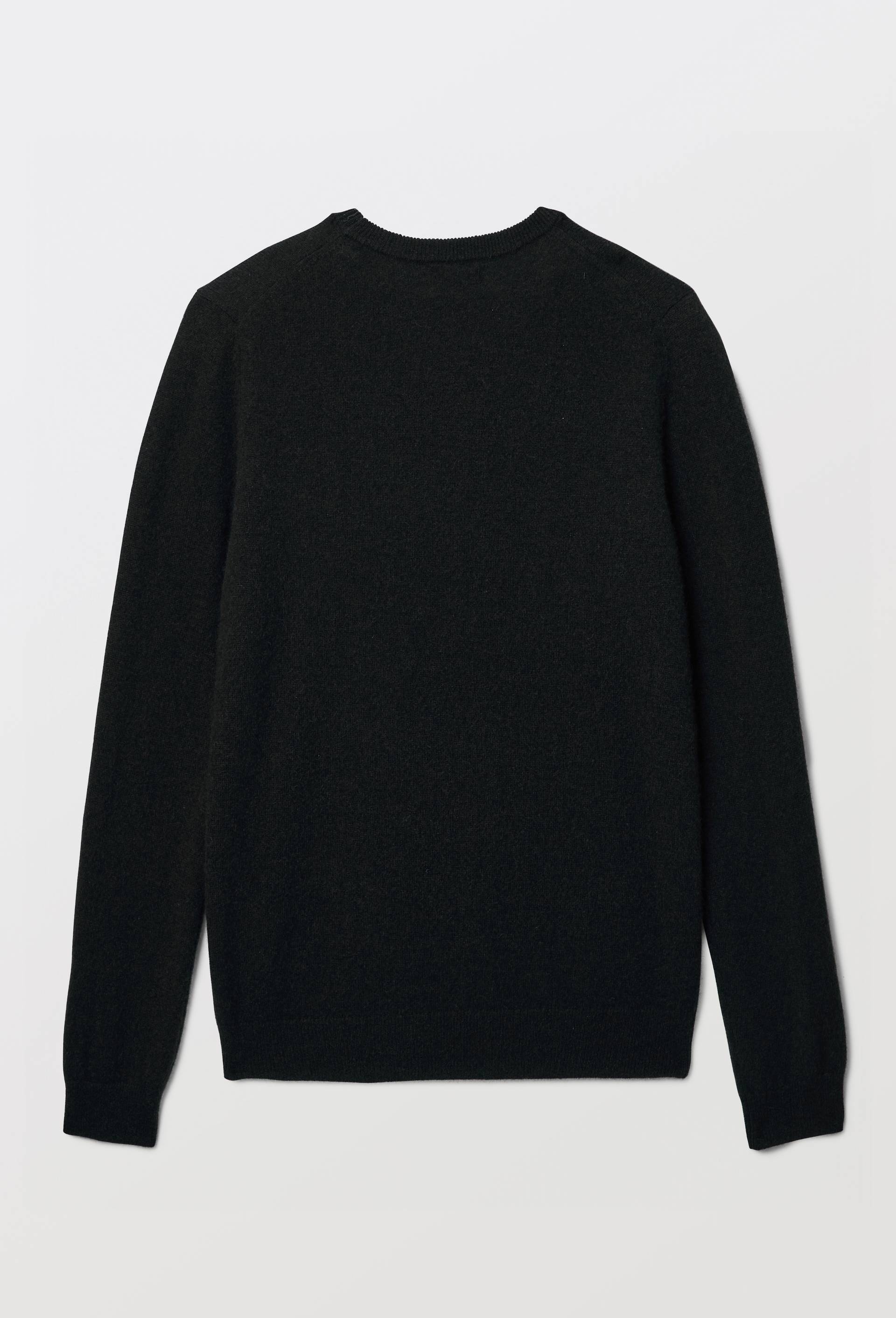 Pull uni col rond en 100% cachemire, Noir, large image number 3