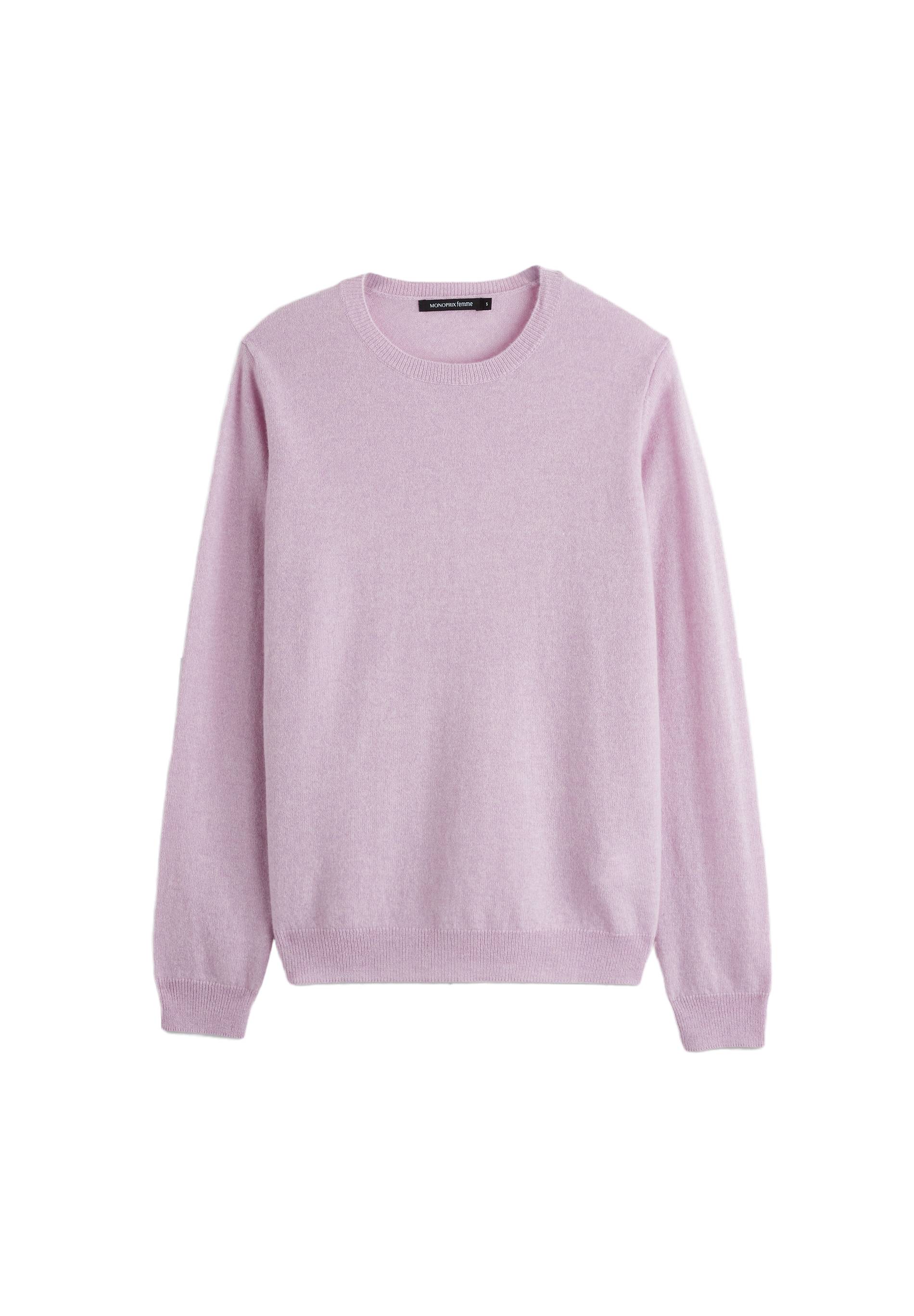 Pull col rond en cachemire, Violet clair, large image number 5