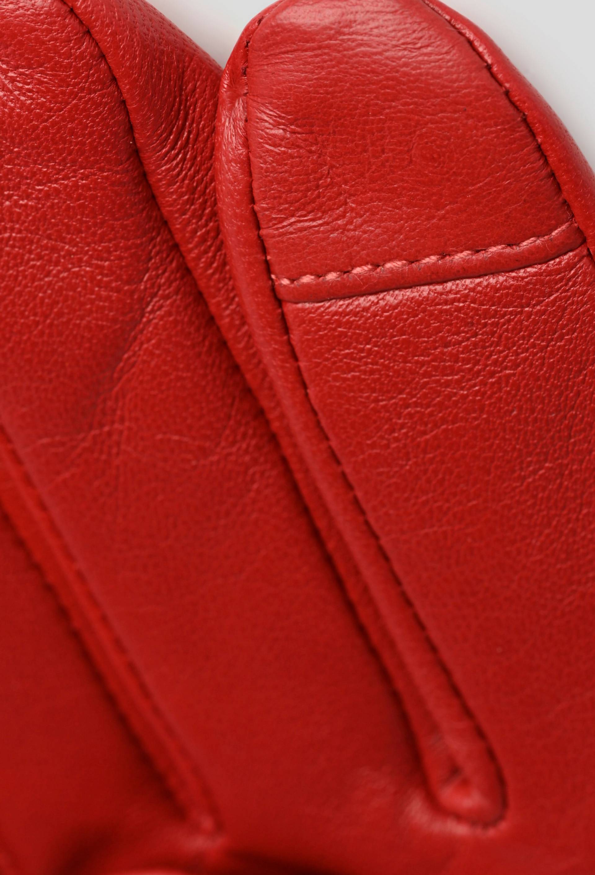 Gants tactiles en cuir, Rouge, large image number 1