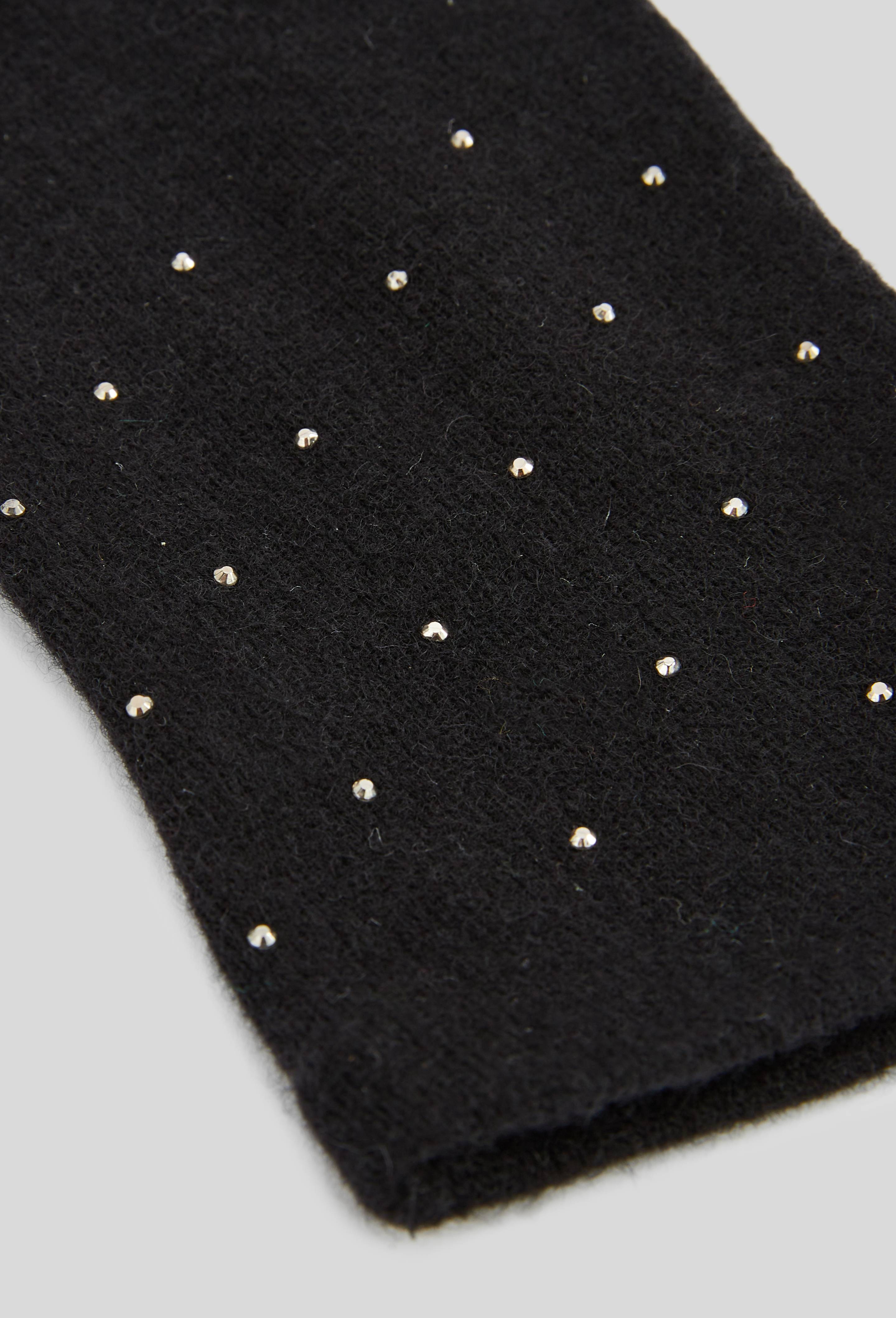 Gants tactiles à strass, Noir, large image number 1.0