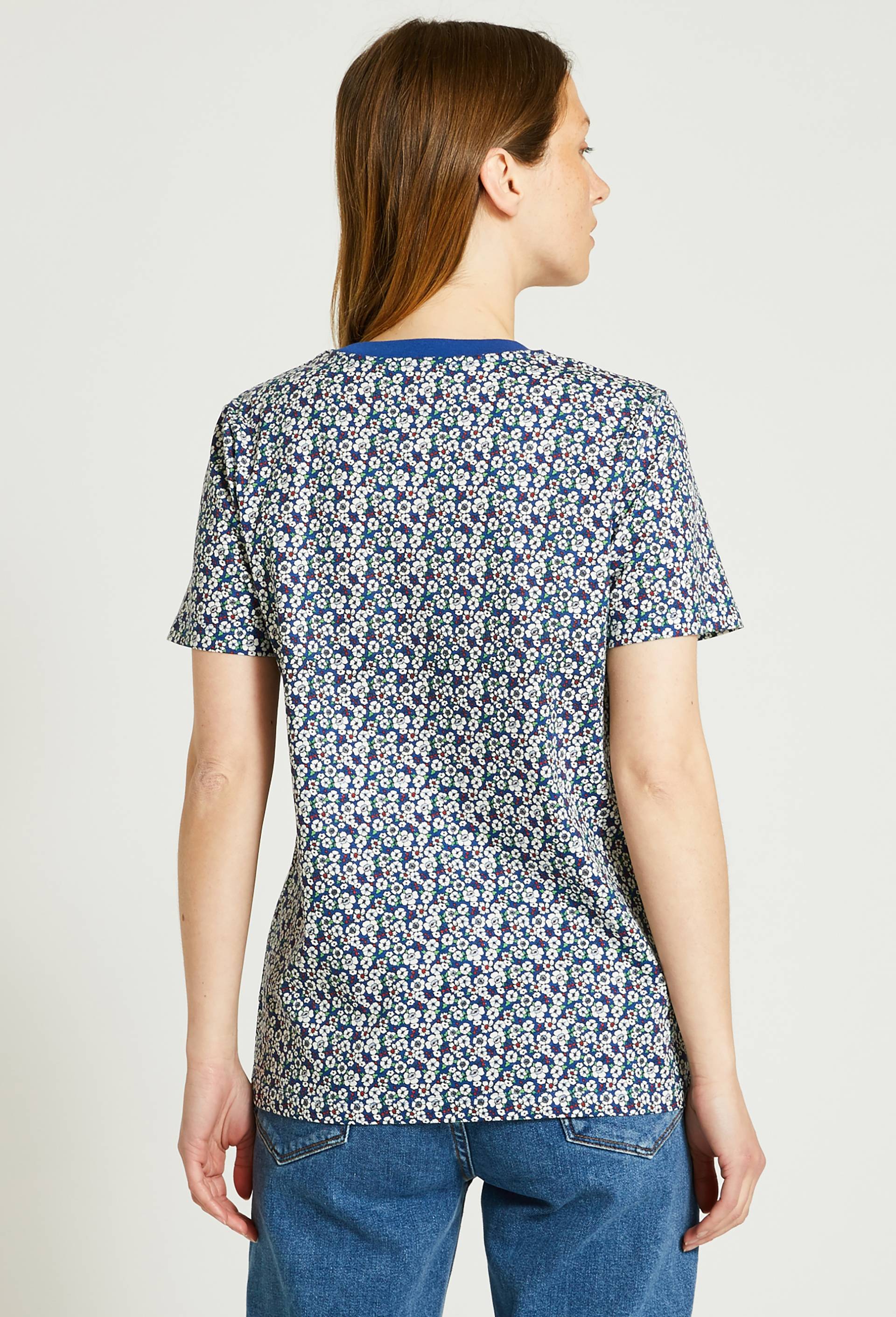 T-shirt imprimé en coton bio, Bleu, large image number 1