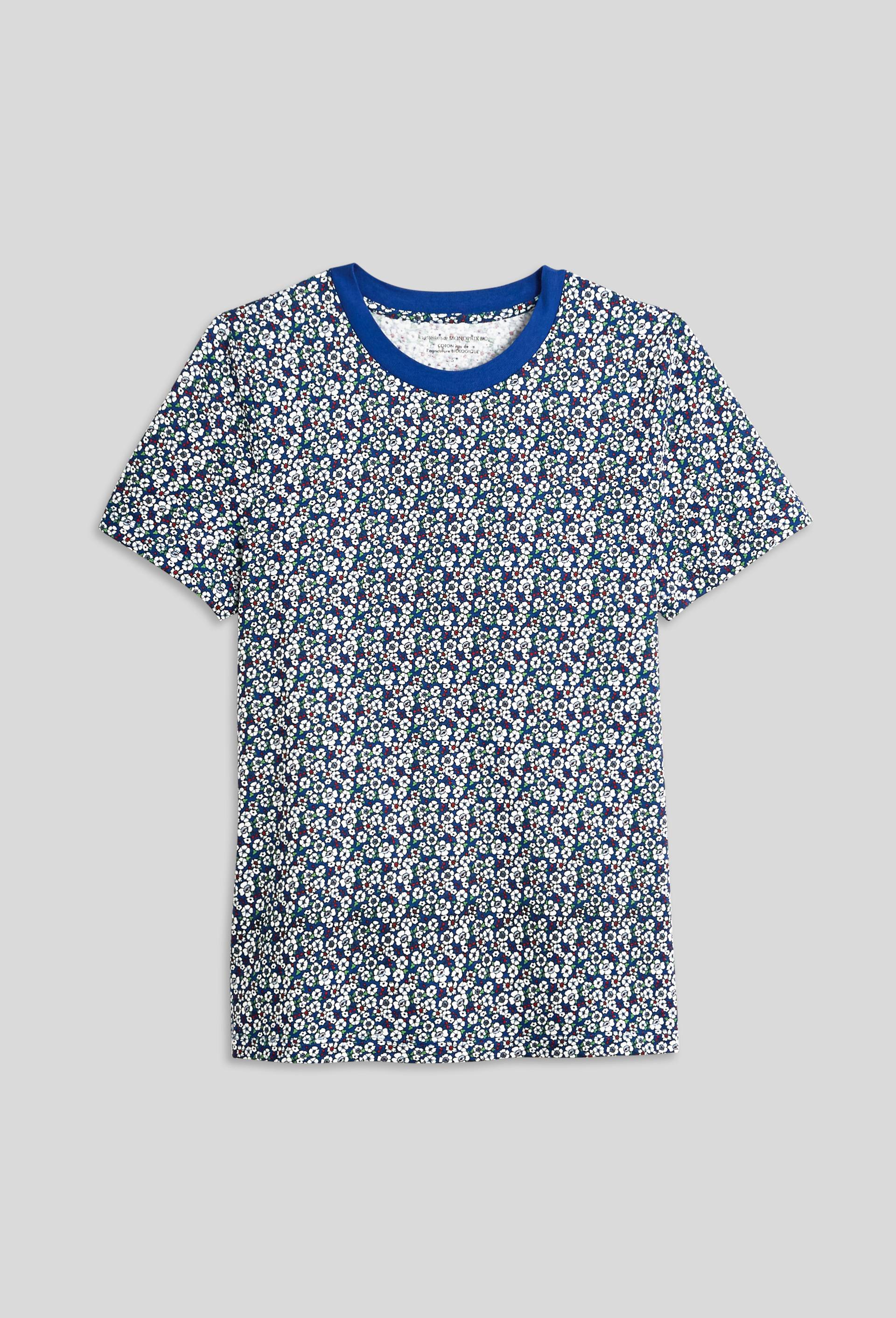 T-shirt imprimé en coton bio, Bleu, large image number 2