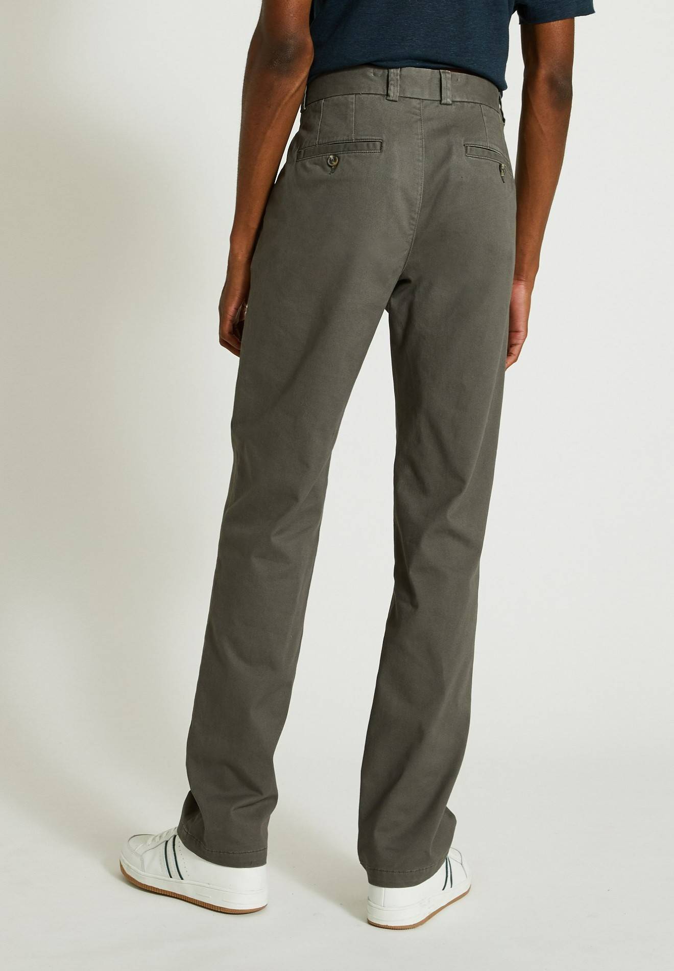 Pantalon chino straight en coton BIO, Gris foncé, large image number 4