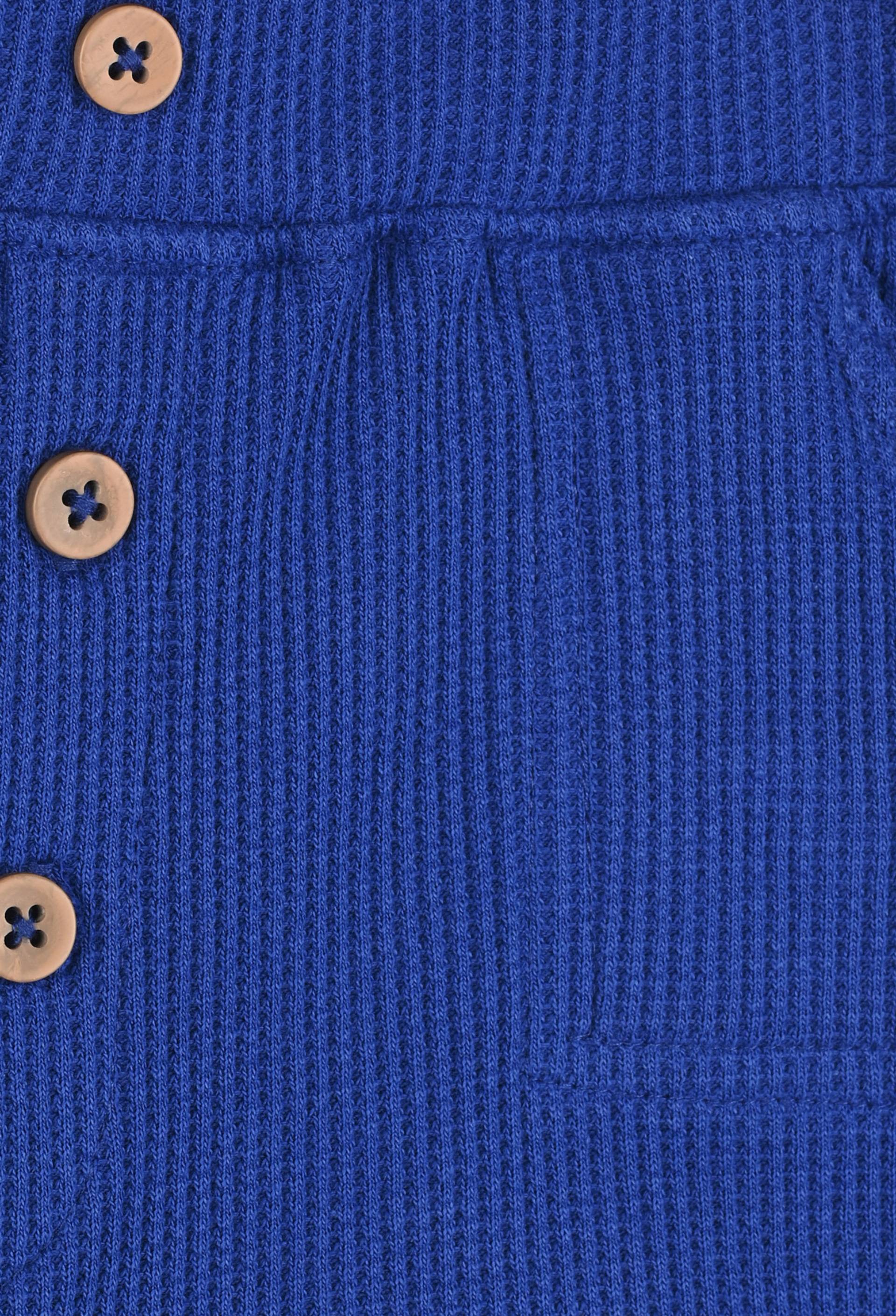 Short uni en nid d'abeille taille élastique, garçon, en coton BIO, OEKO-TEX, Bleu foncé, large image number 2