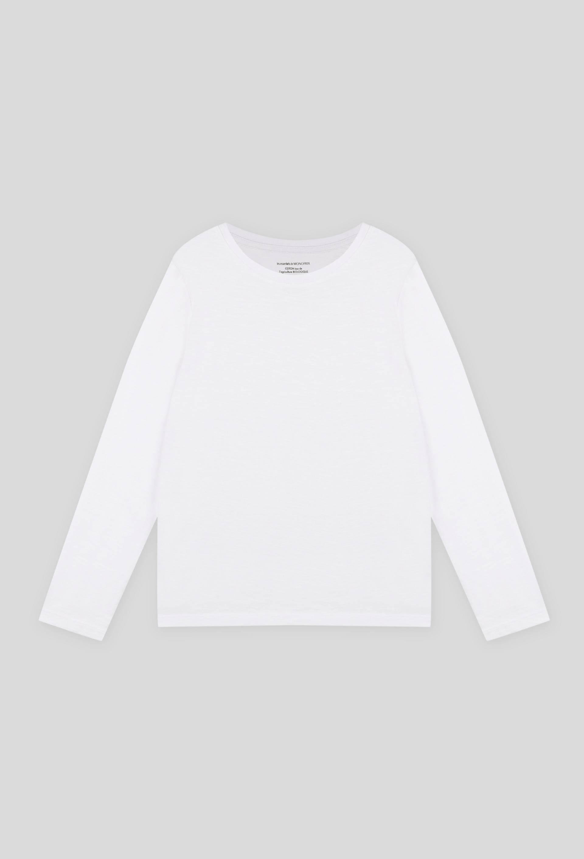 Tee-shirt manches longues certifiée Oekotex, Ecru, large image number 0