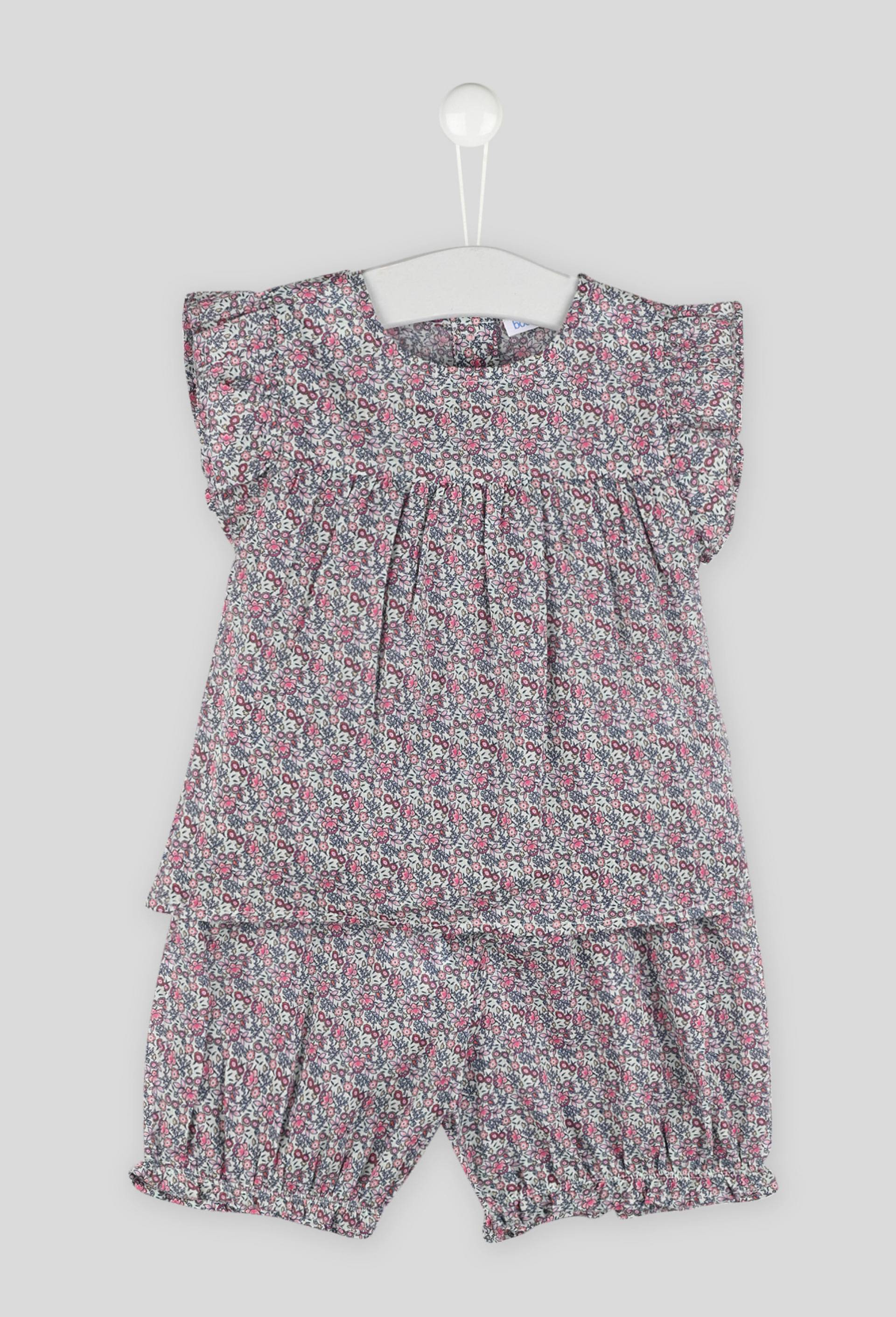 Pyjama imprimé en coton issu de l agriculture biologique, certifié Oekotex, Rose clair, large image number 0