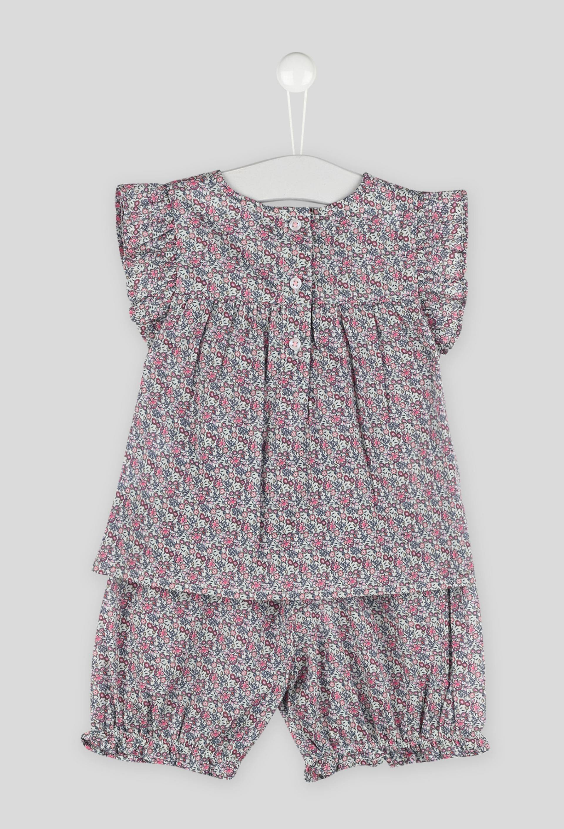 Pyjama imprimé en coton issu de l agriculture biologique, certifié Oekotex, Rose clair, large image number 1