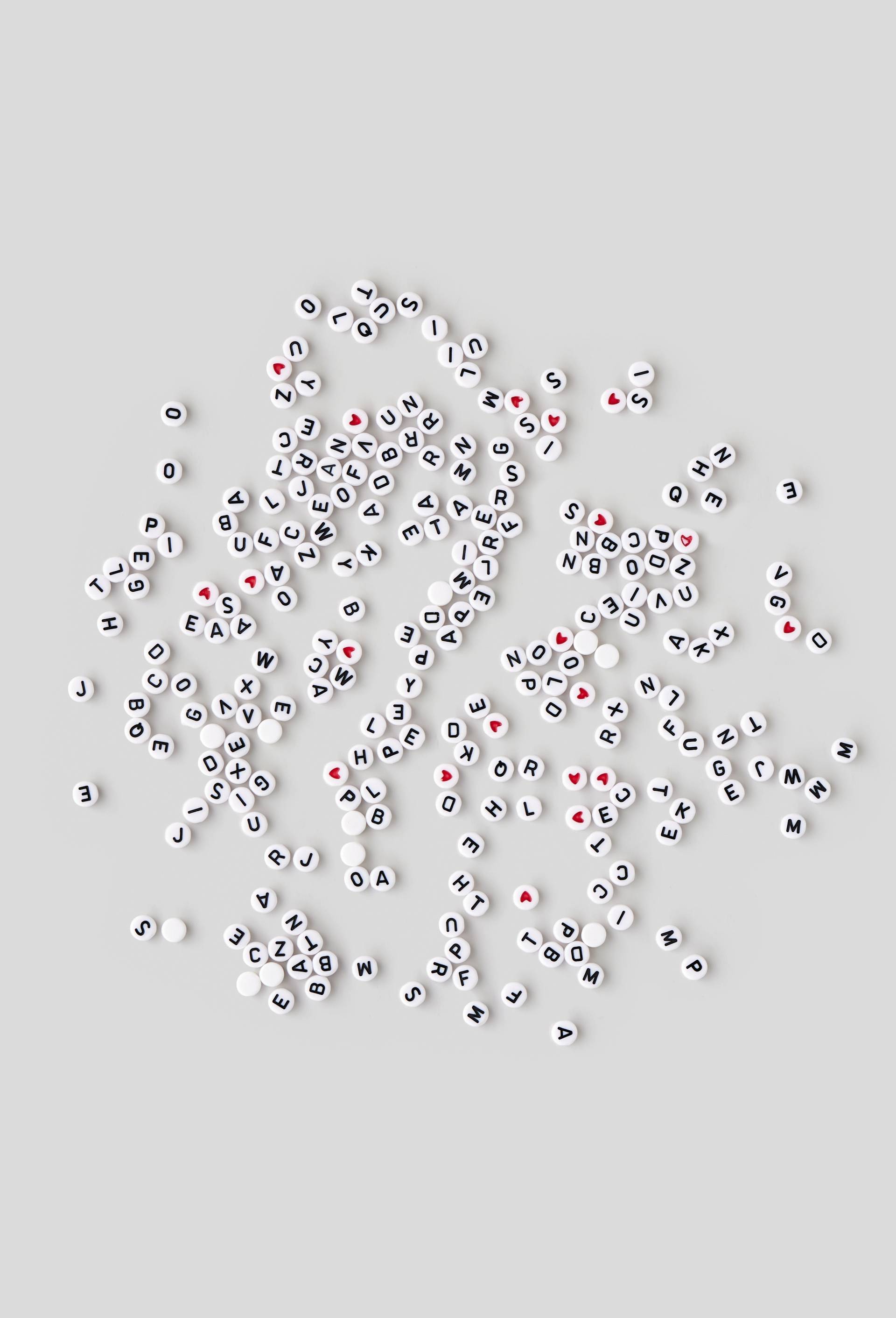 Sachet de 250 perles alphabet blanc, Multicolore, large image number 0