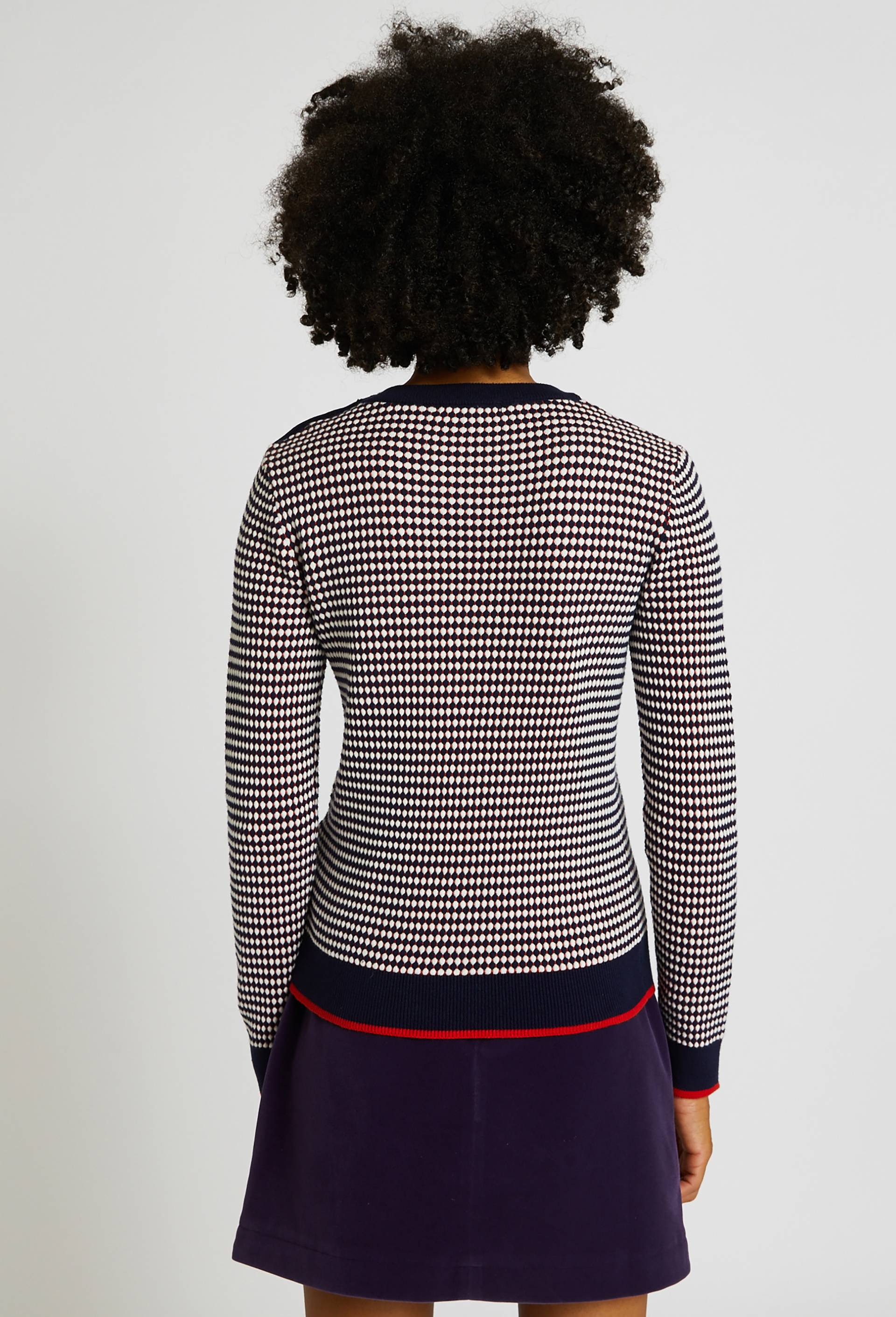 Pull en coton boutonné à l'épaule, Oeko-Tex, Rouge, large image number 1