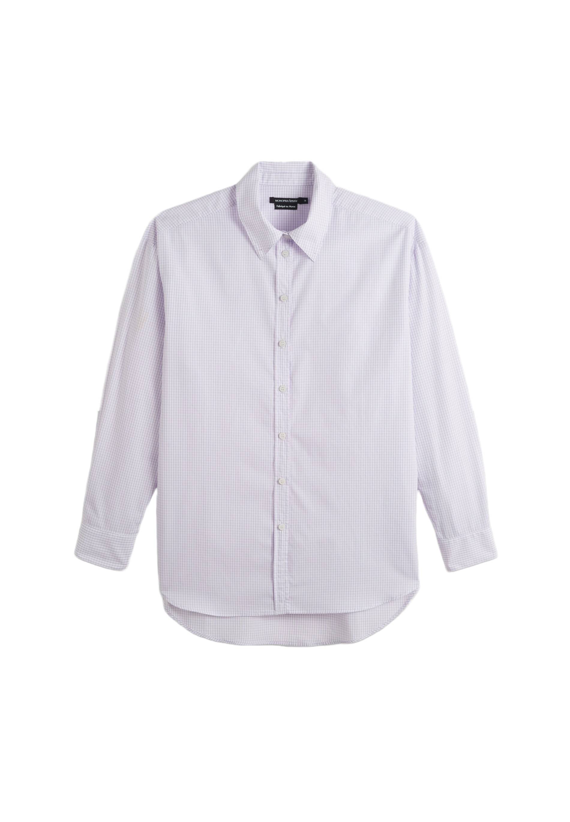 Chemise à carreaux en coton, Ecru, large image number 5.0