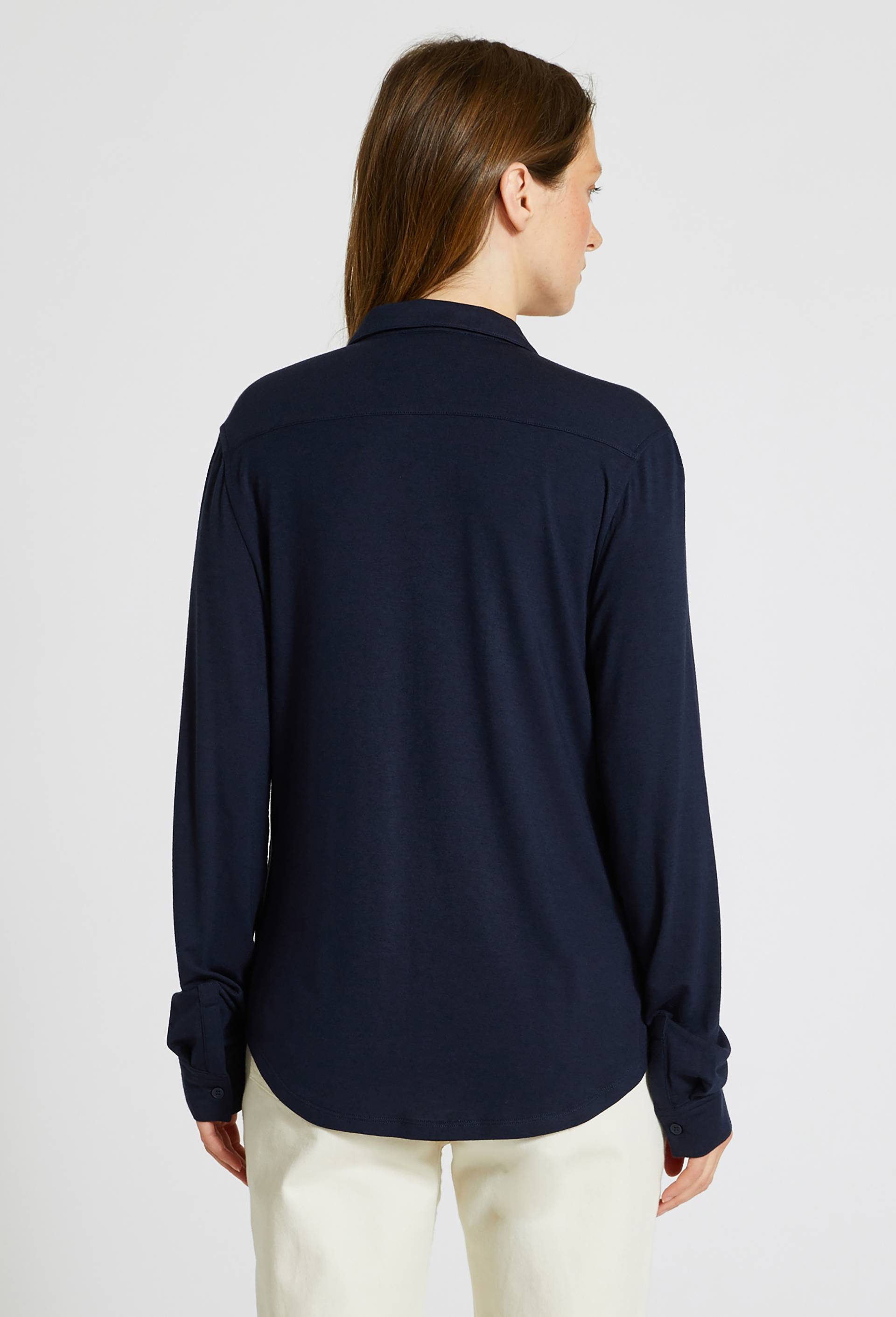 Chemise en maille, contenant du modal, certifiée OEKO-TEX, Bleu foncé, large image number 1.0