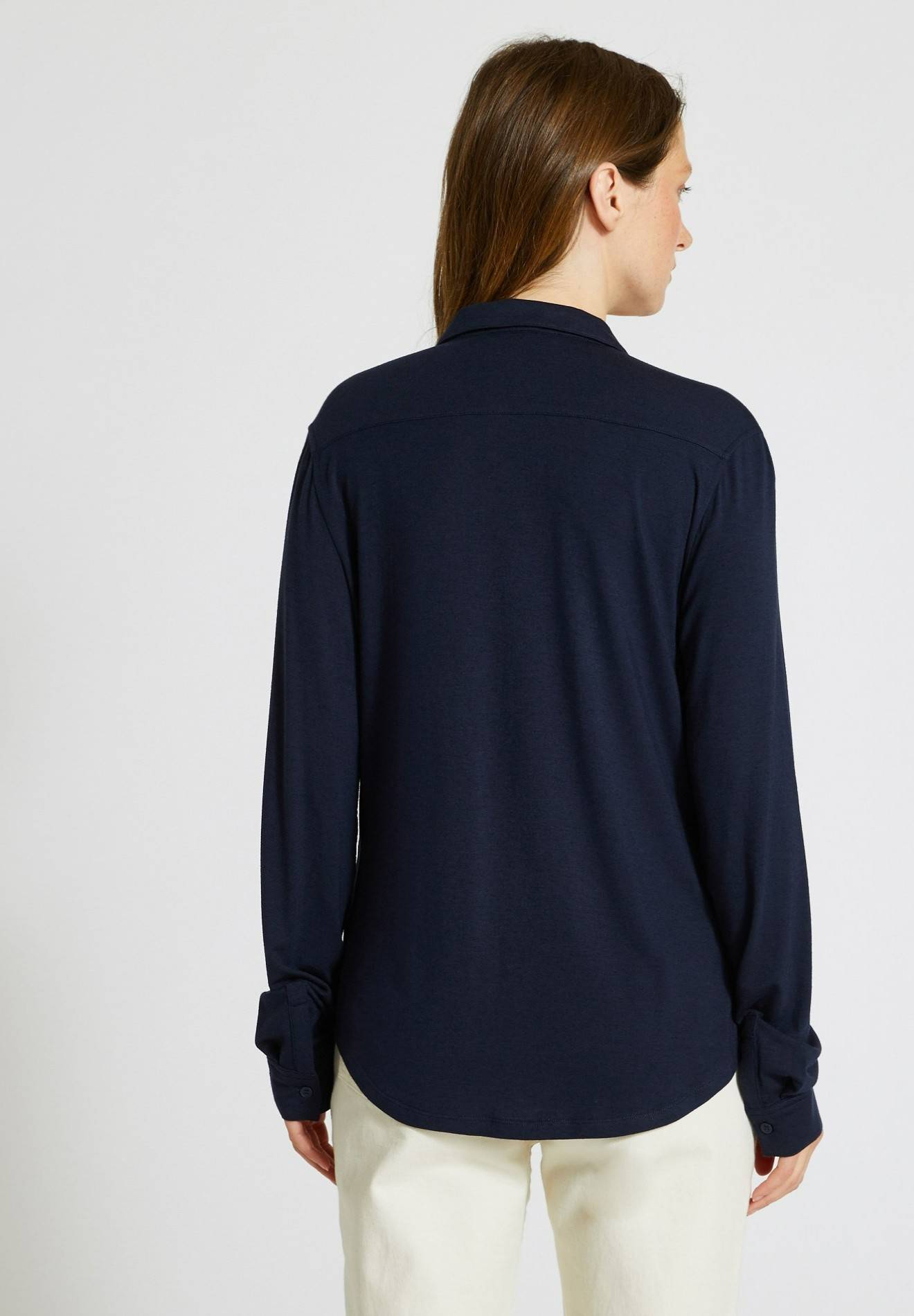 Chemise en maille, contenant du modal, certifiée OEKO-TEX, Bleu foncé, large image number 4