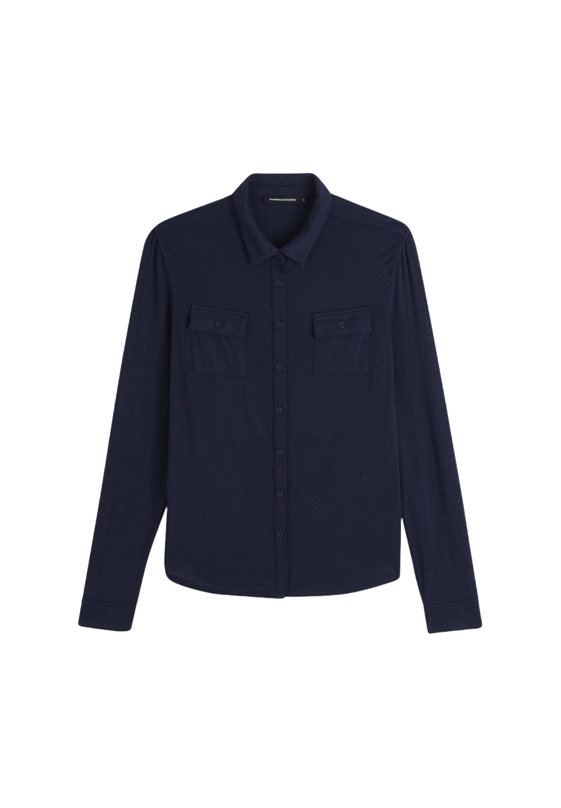 Chemise en maille, contenant du modal, certifiée OEKO-TEX, Bleu foncé, large image number 5.0