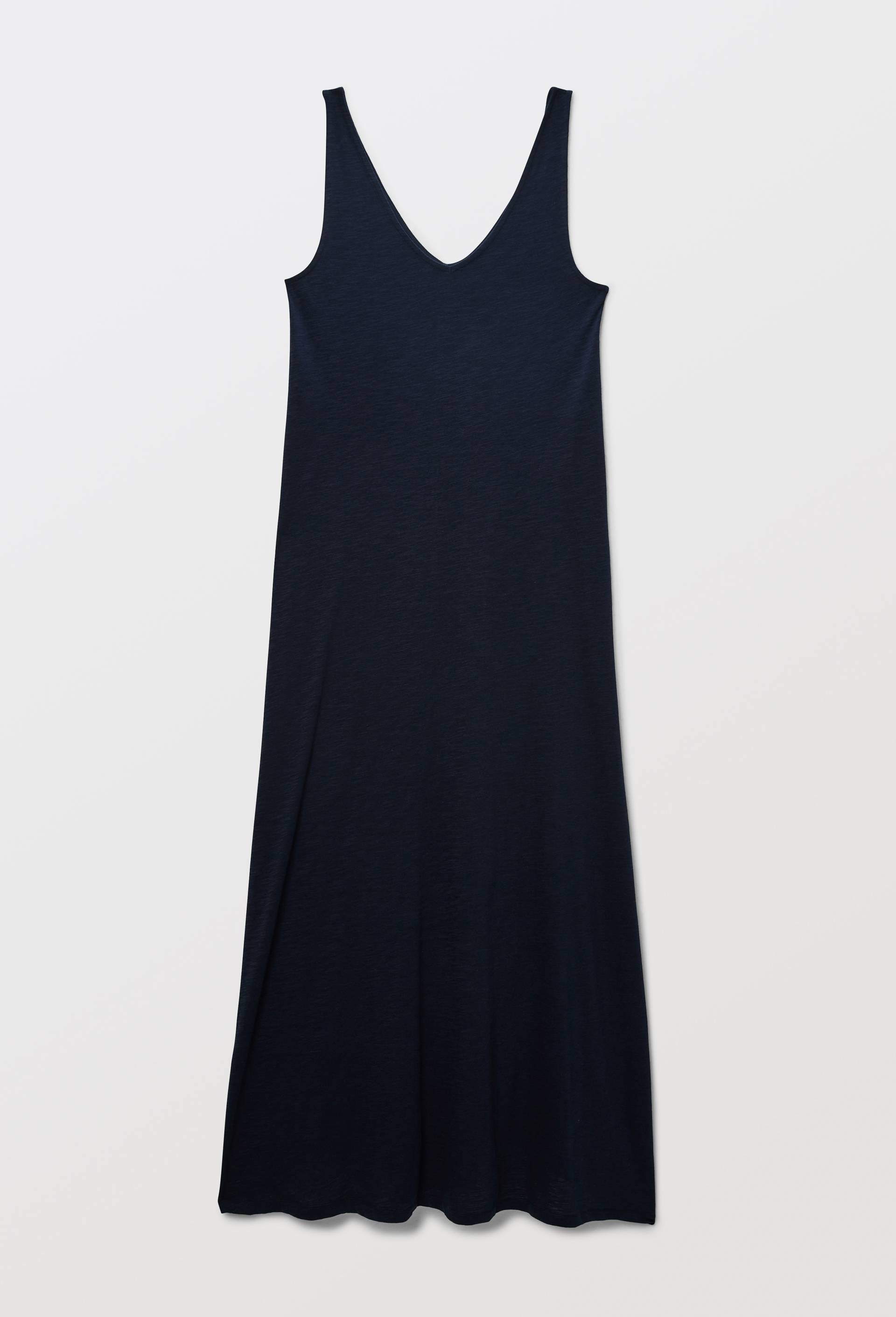 Robe longue unie en coton BIO GOTS, Bleu foncé, large image number 2.0