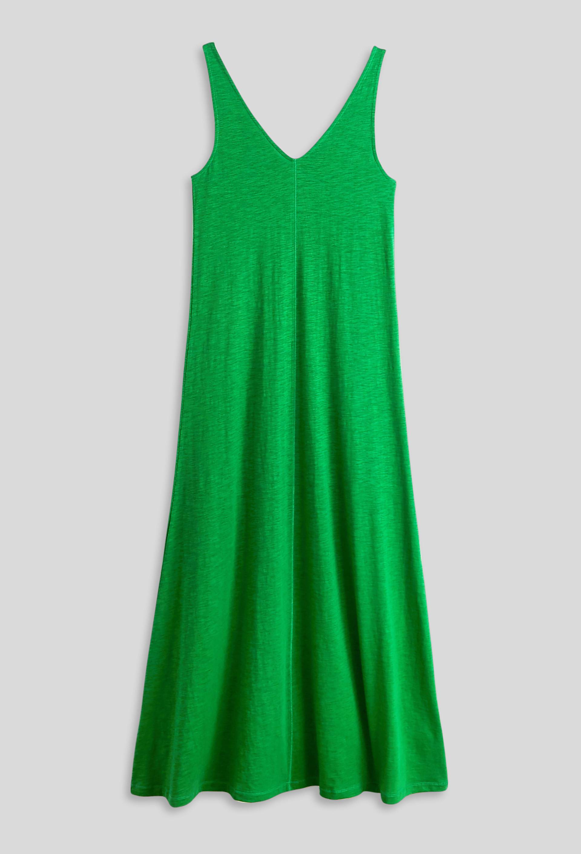 Robe longue unie en coton BIO GOTS, Vert, large image number 2