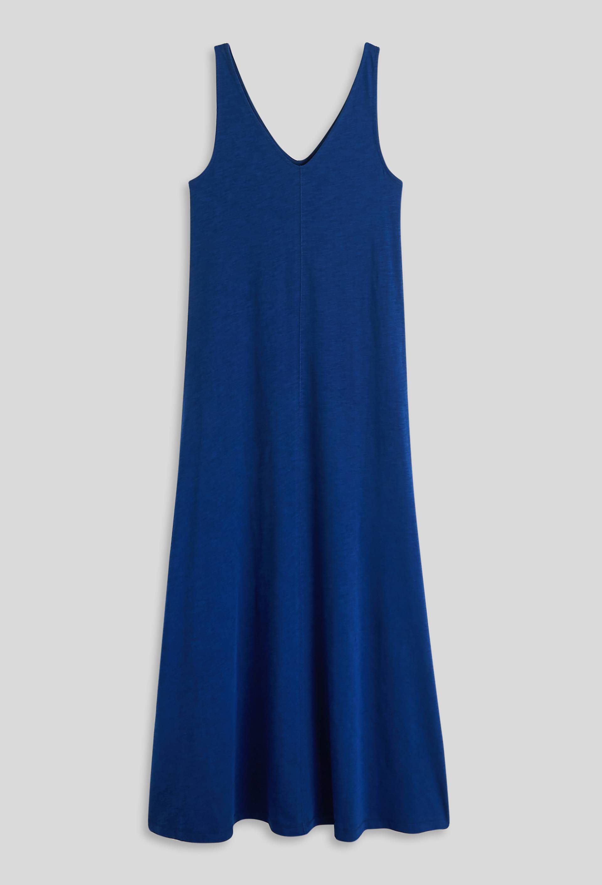 Robe longue unie en coton BIO GOTS, Bleu, large image number 2