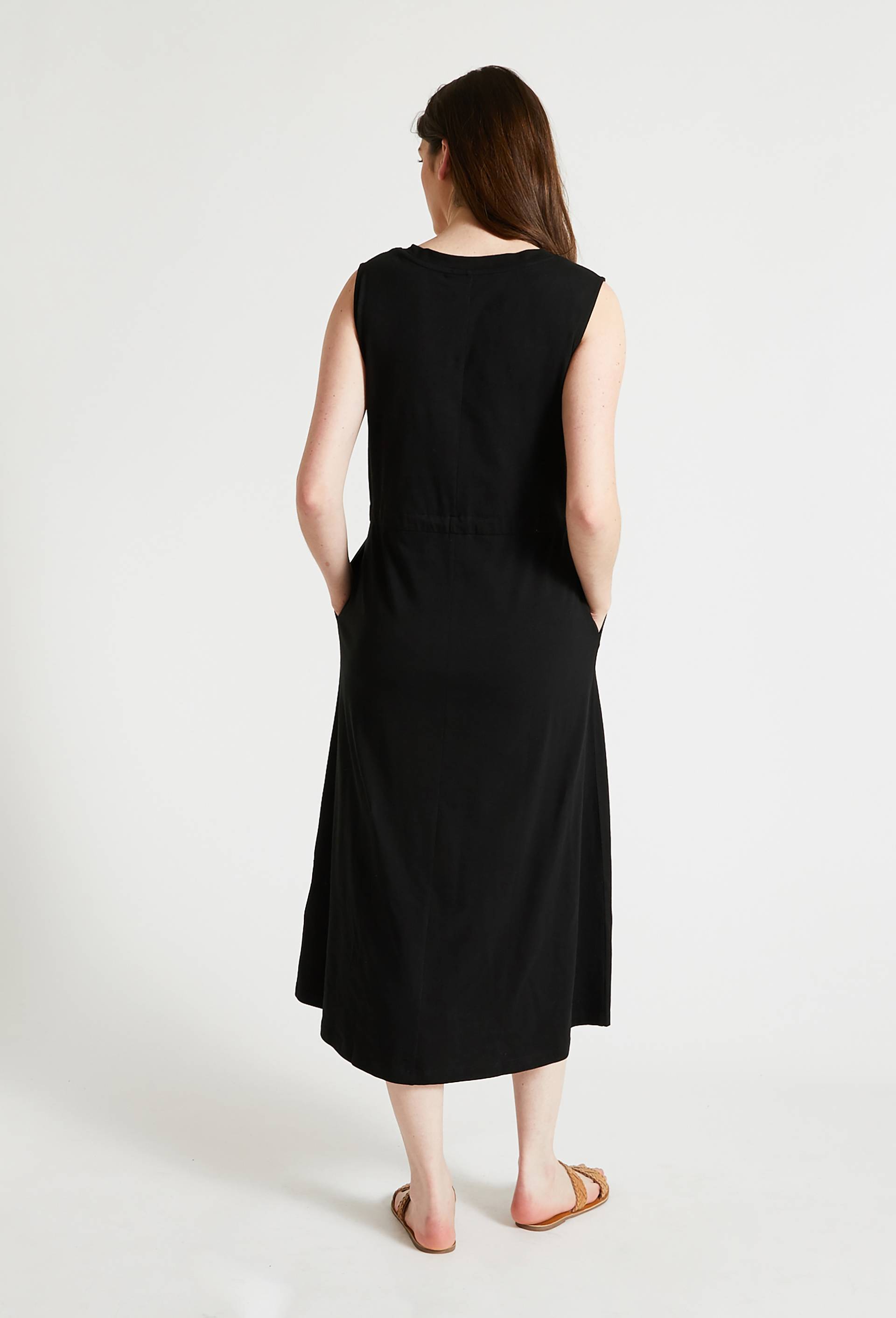 Robe ceinturée, Noir, large image number 1