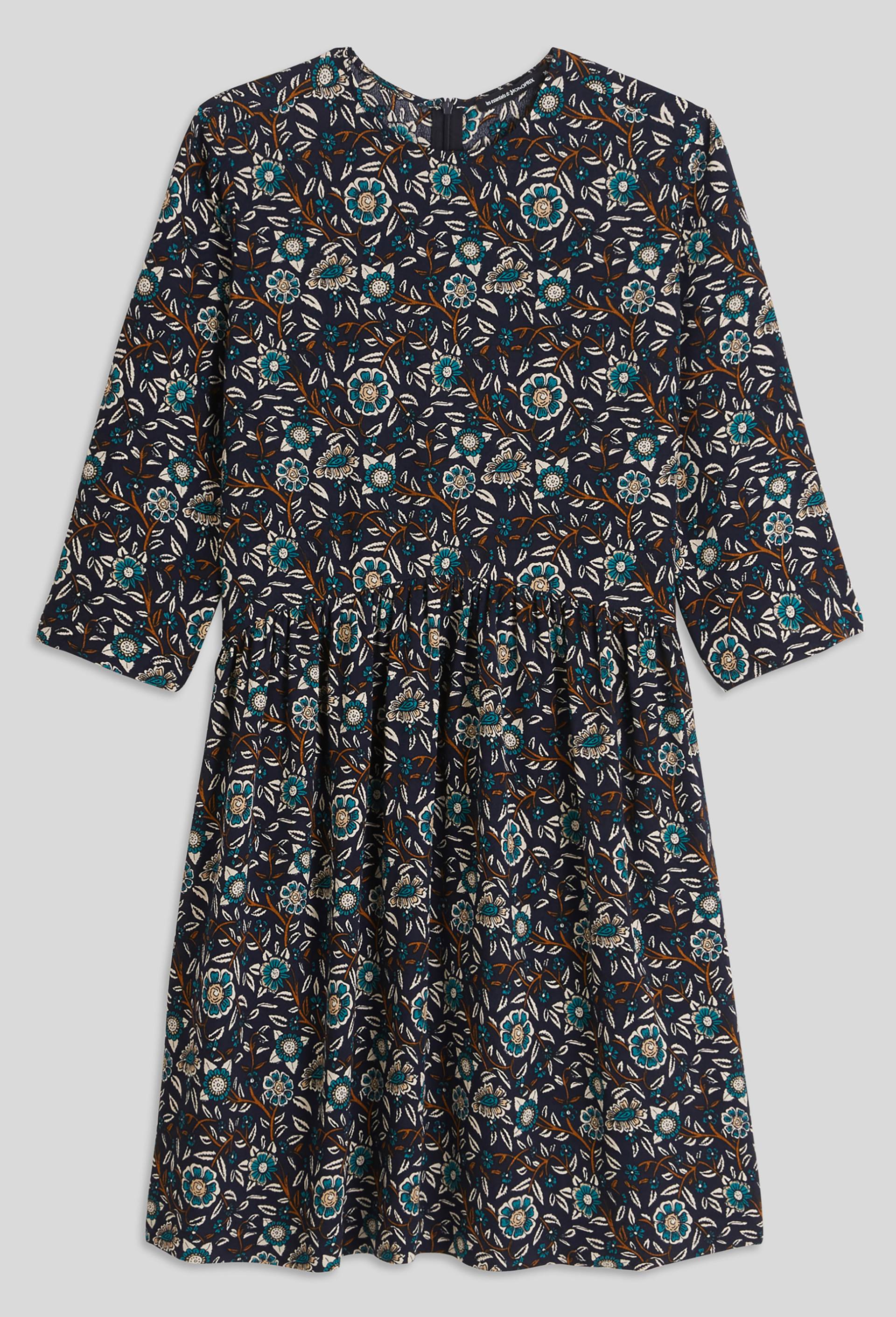 Robe housse imprimée en viscose, Bleu foncé, large image number 2.0