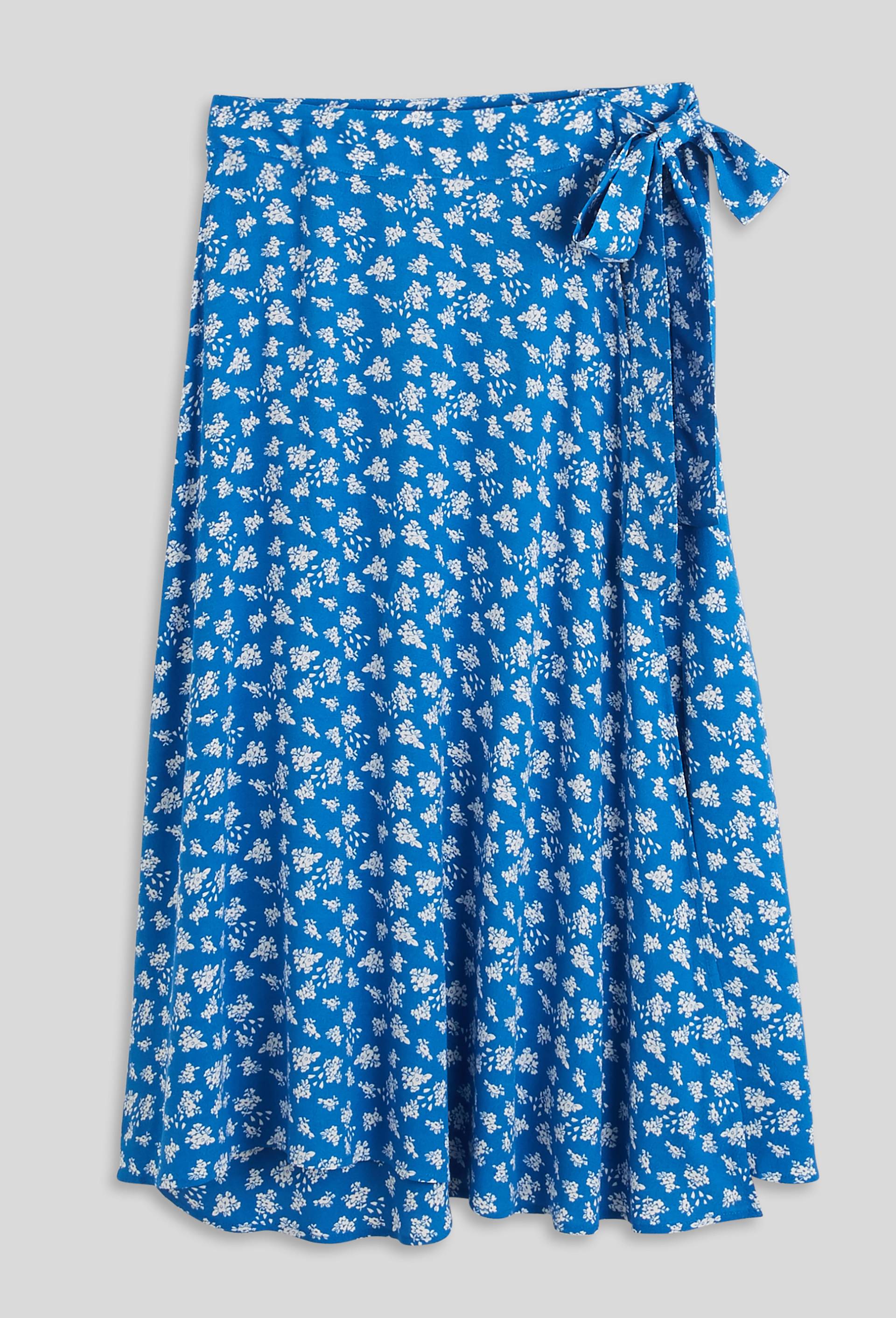 Jupe midi imprimée, Bleu, large image number 2