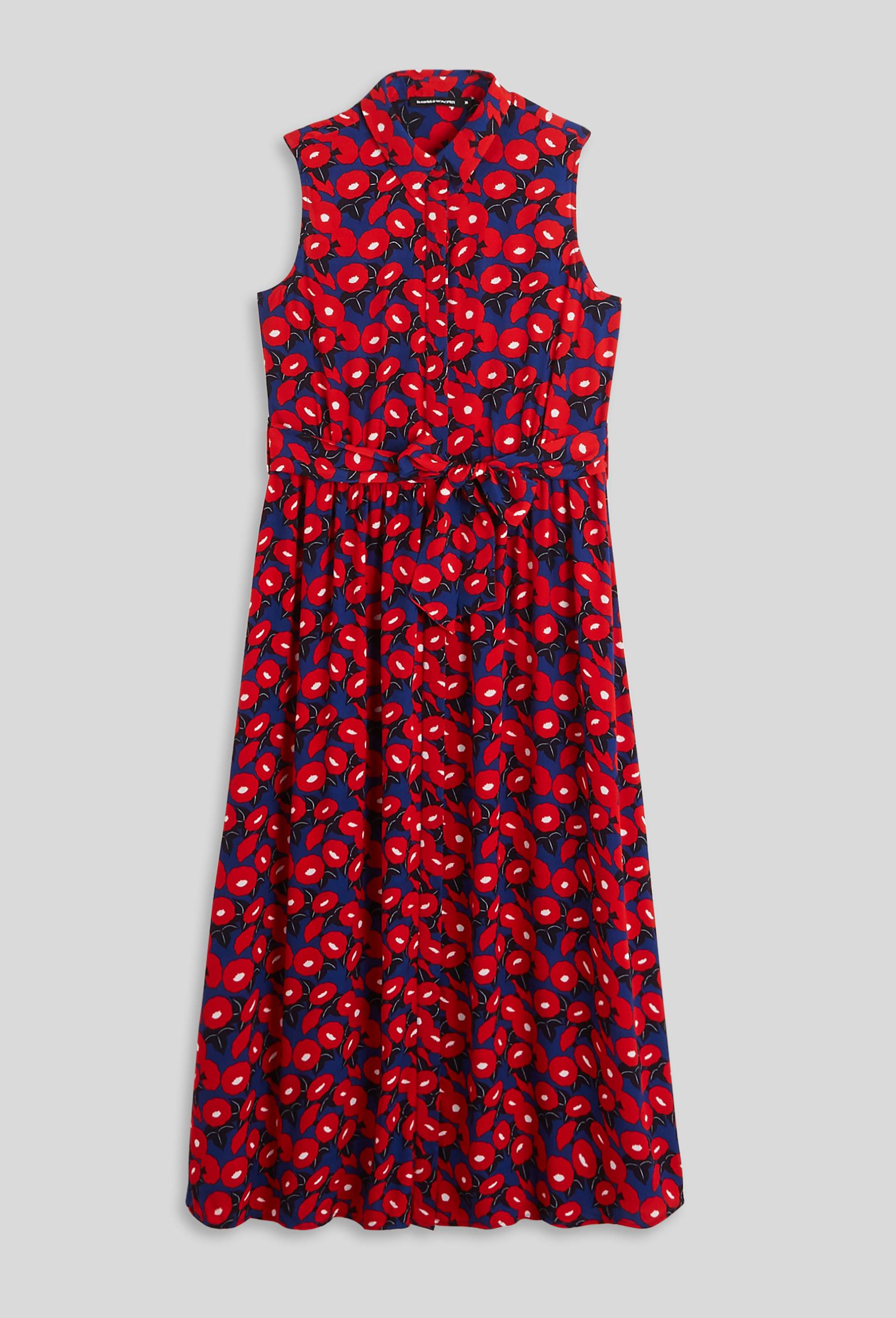 Robe chemise sans manche imprimée, Bleu, large image number 2